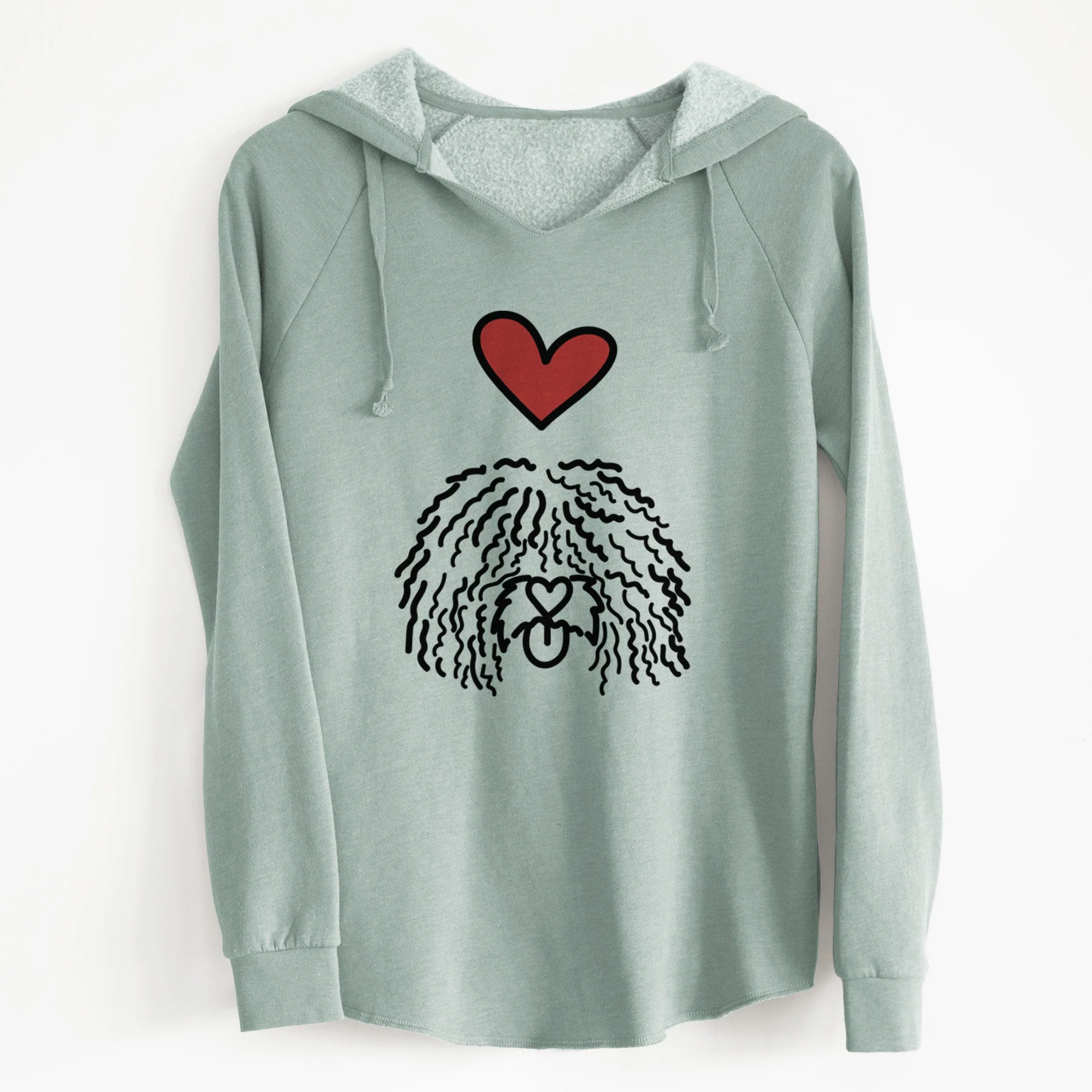 Love Always Spanish Water Dog - Alba - Cali Wave Hooded Sweatshirt - Image 9