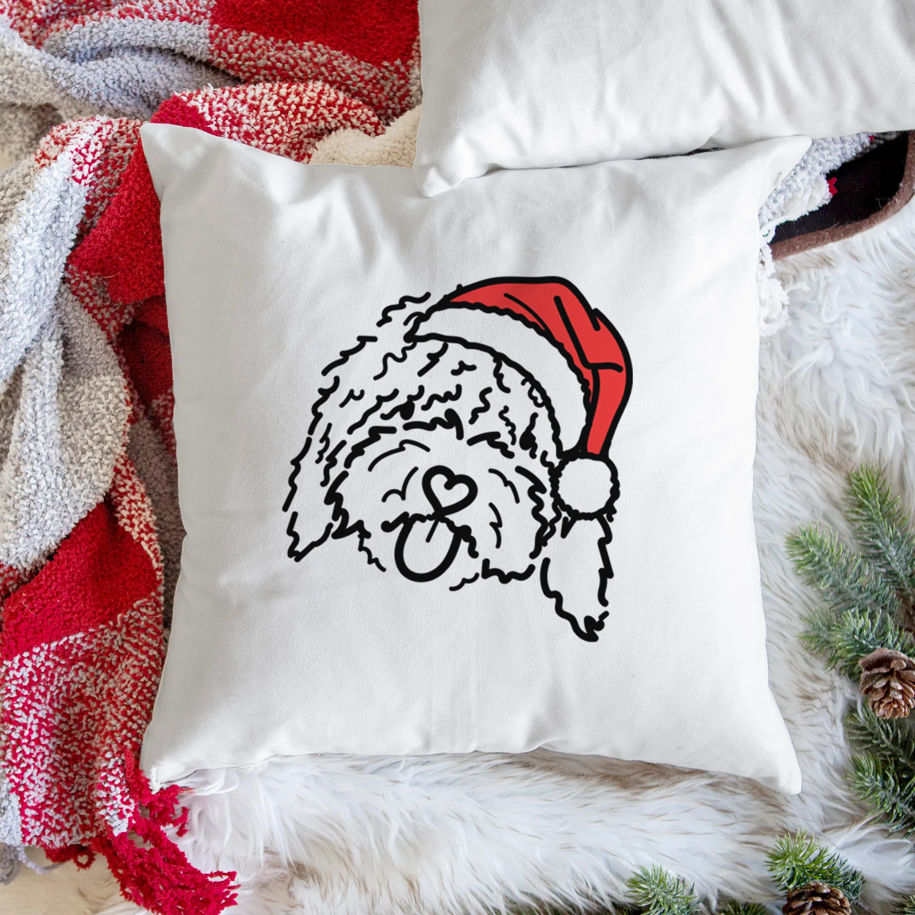 Love Always Spanish Water Dog - Antonio -  Throw Pillow Cover - Image 3