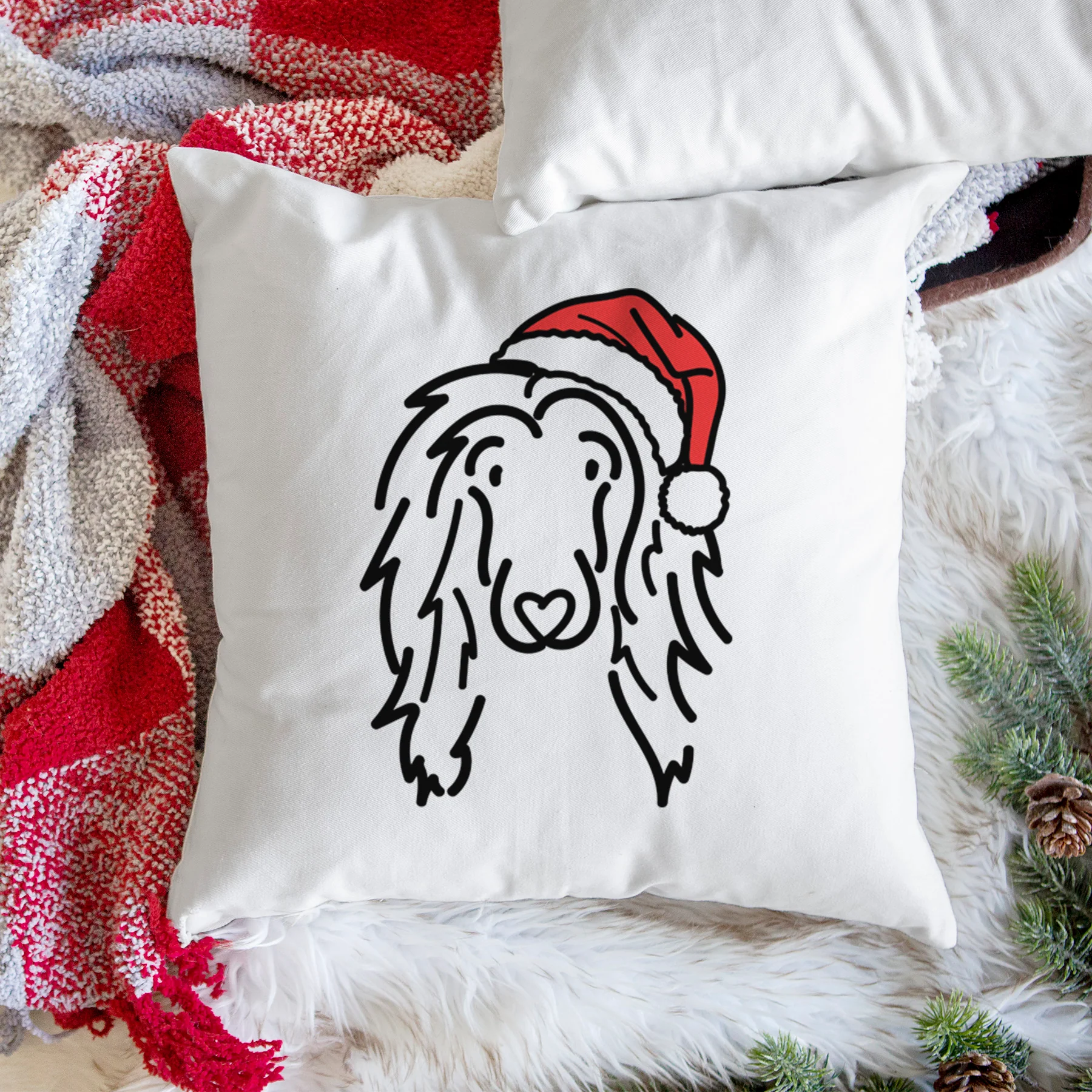 Love Always Afghan Hound - Asher -  Throw Pillow Cover - Image 2