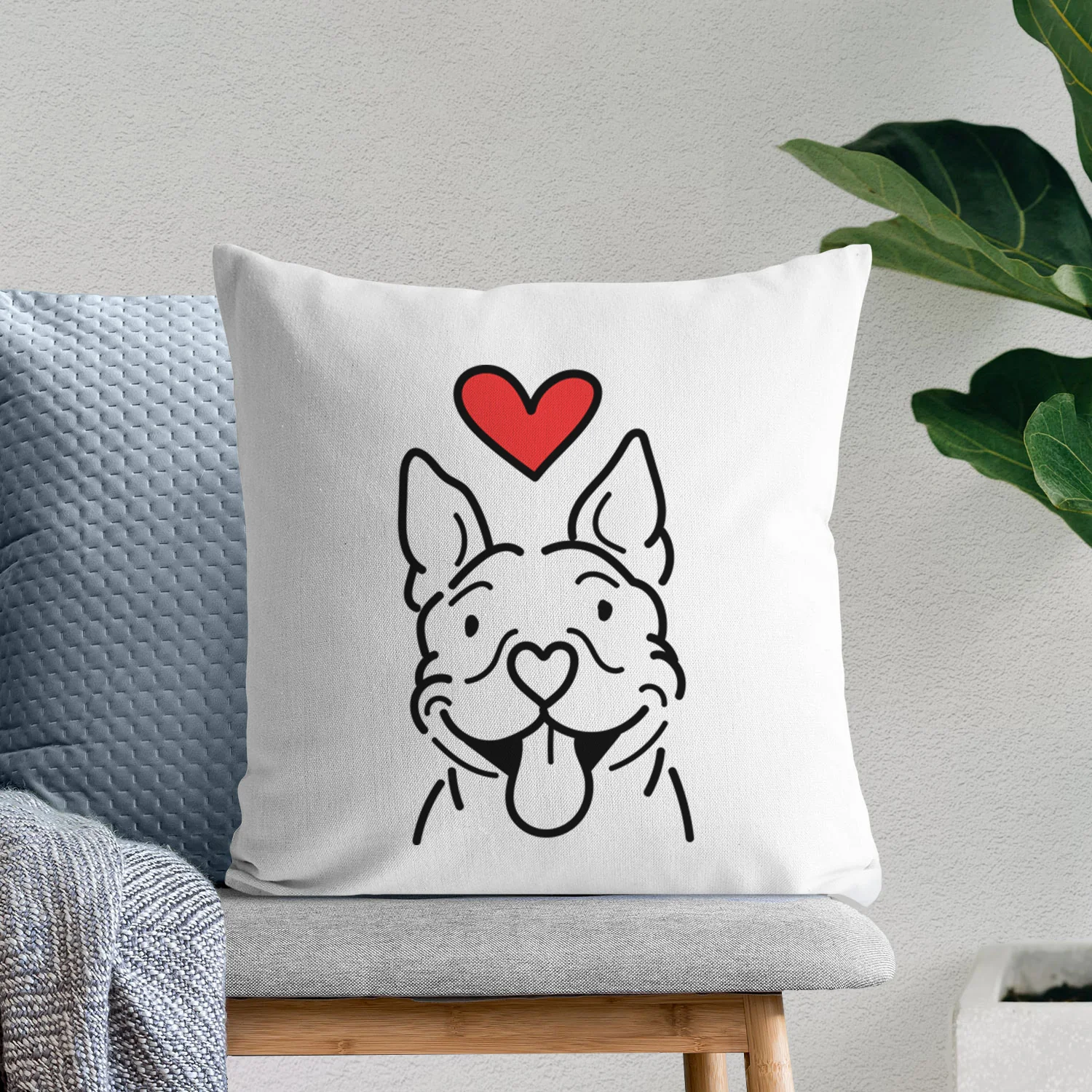 Love Always Pitbull - Basil -  Throw Pillow Cover - Image 6