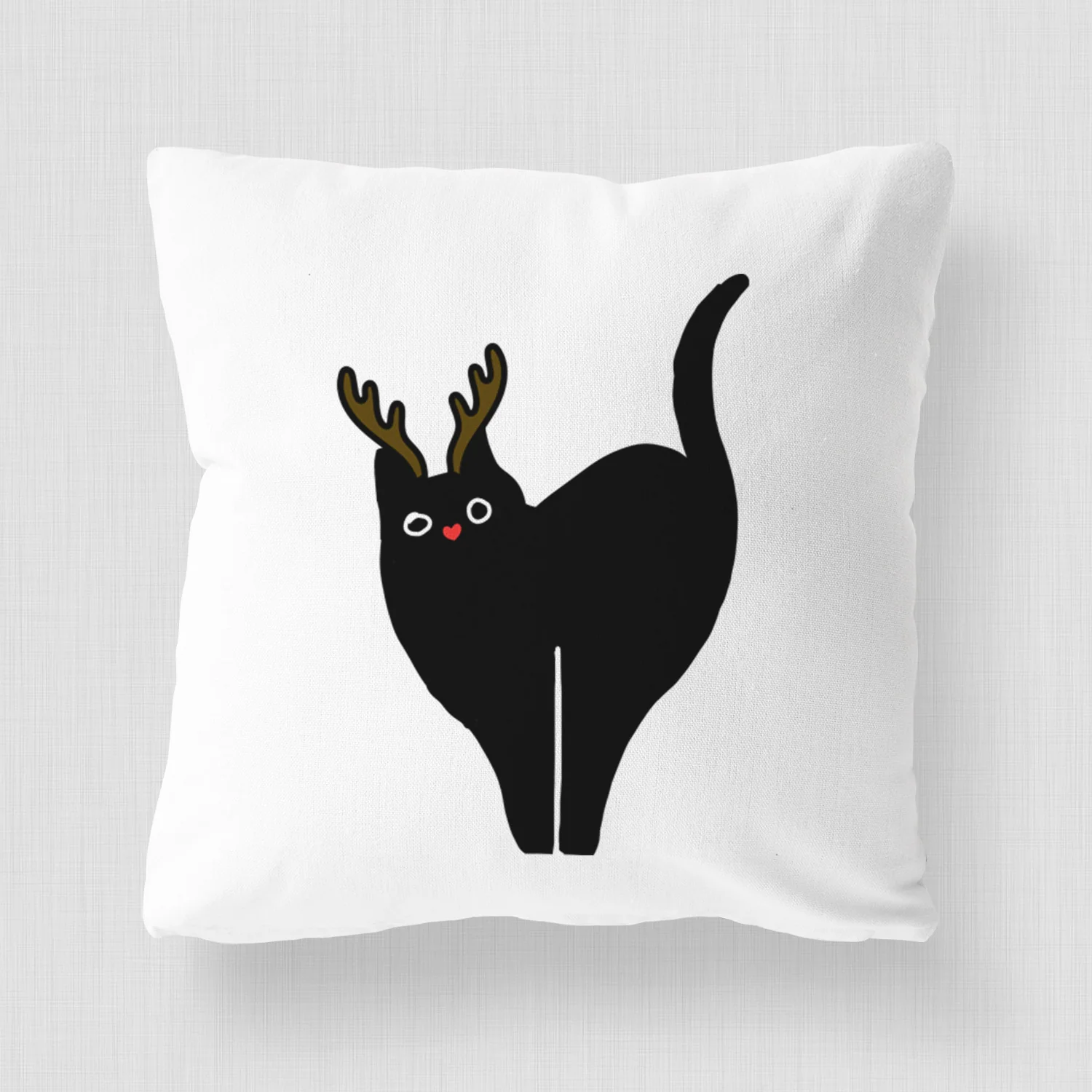 Love Always Black Cat - Bella -  Throw Pillow Cover - Image 4