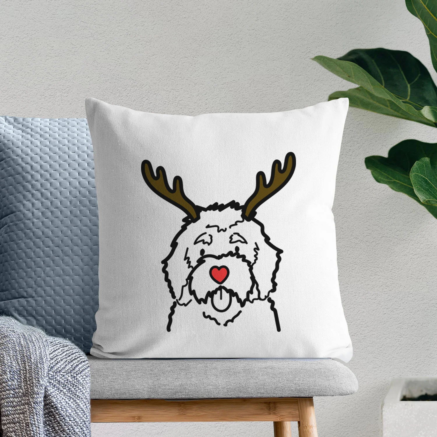 Love Always Bernedoodle - Throw Pillow Cover - Image 8