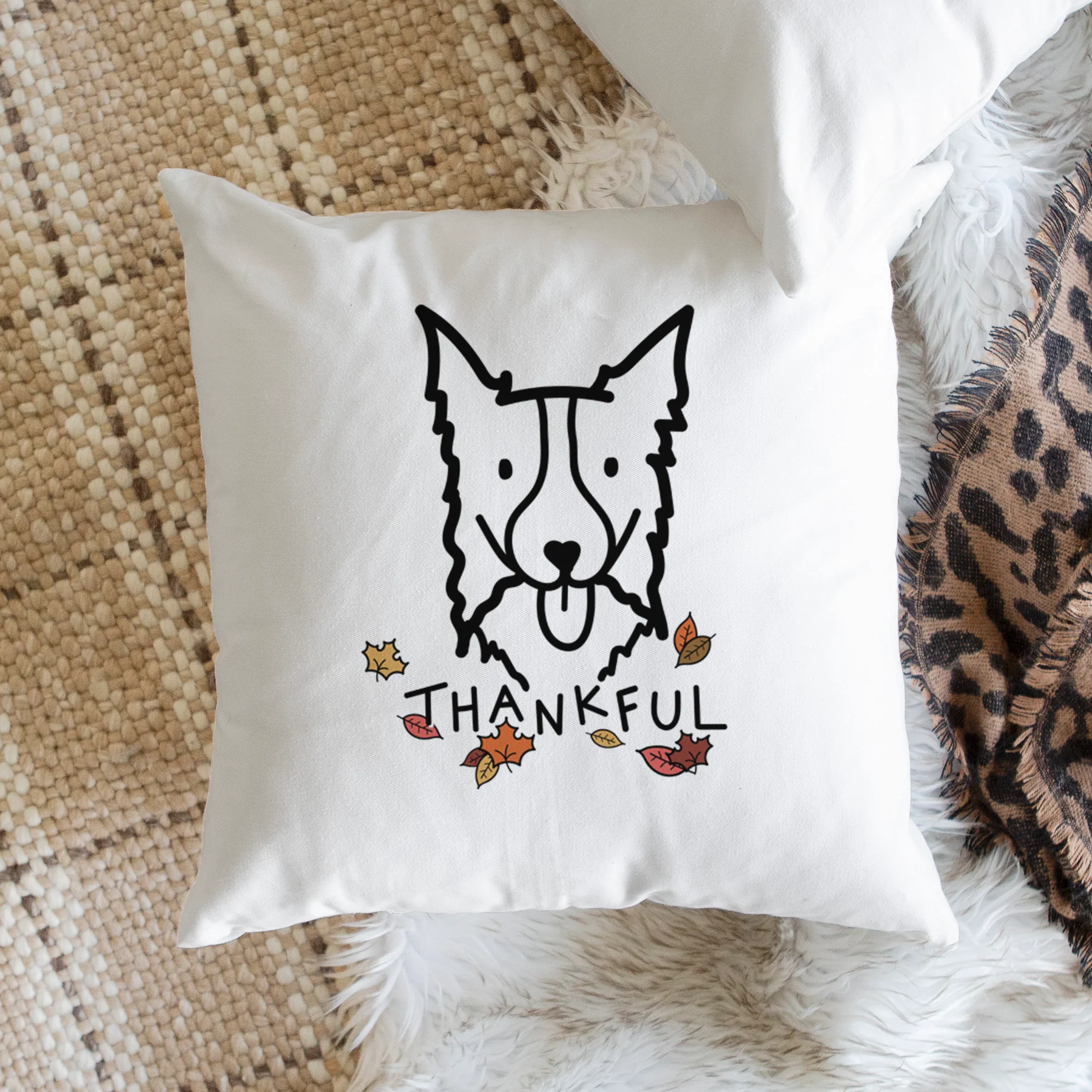 Love Always Border Collie - Throw Pillow Cover - Image 2