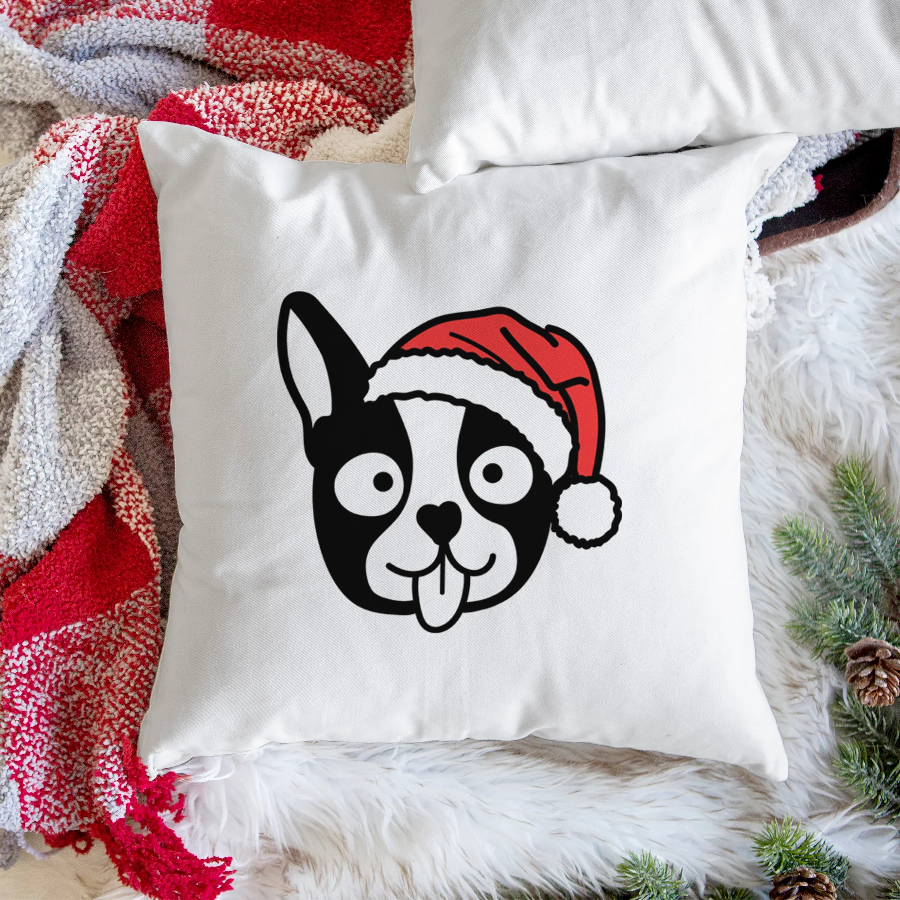 Love Always Boston Terrier - Throw Pillow Cover - Image 3