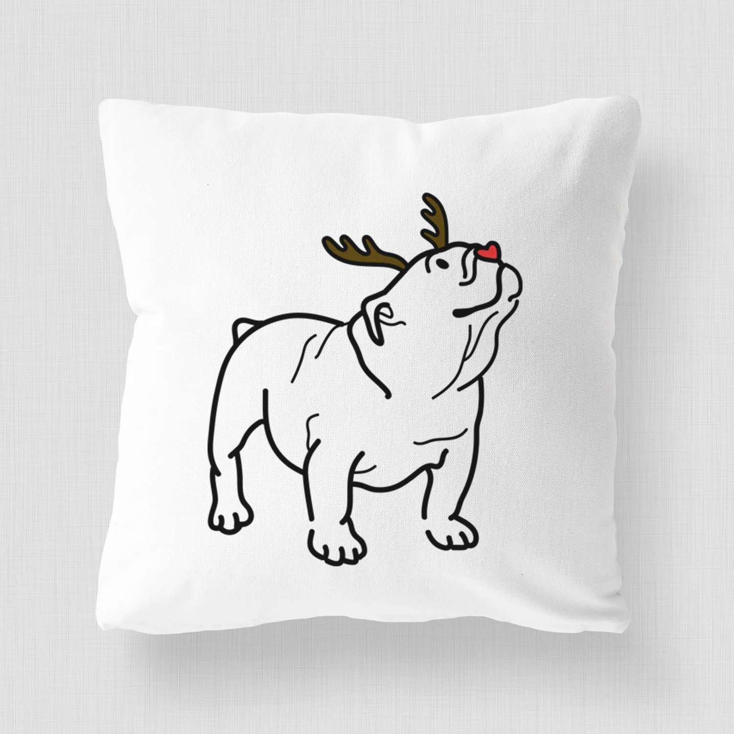 Love Always English Bulldog - Bruno - Throw Pillow Cover - Image 4