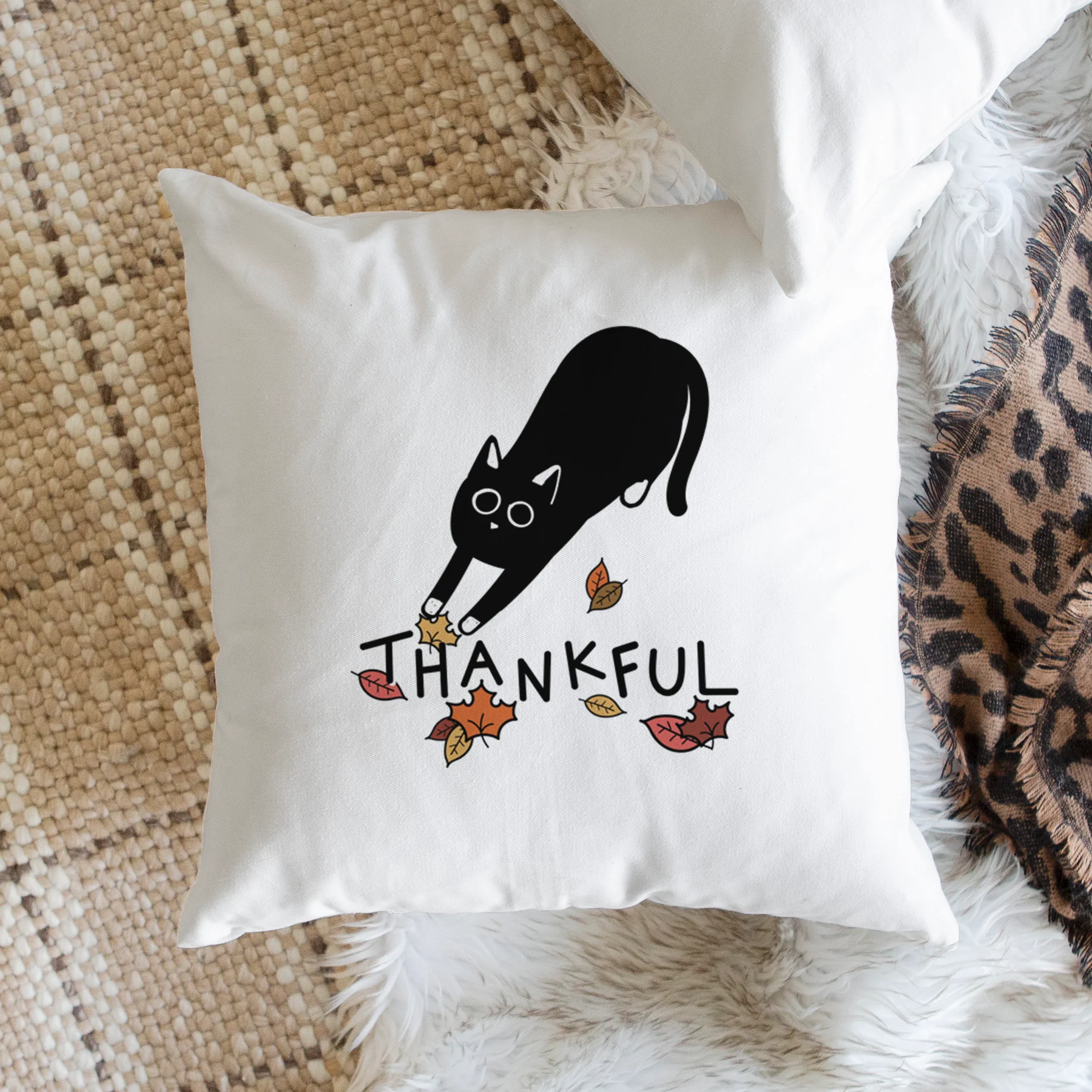Love Always Black Cat - Bug - Throw Pillow Cover - Image 2