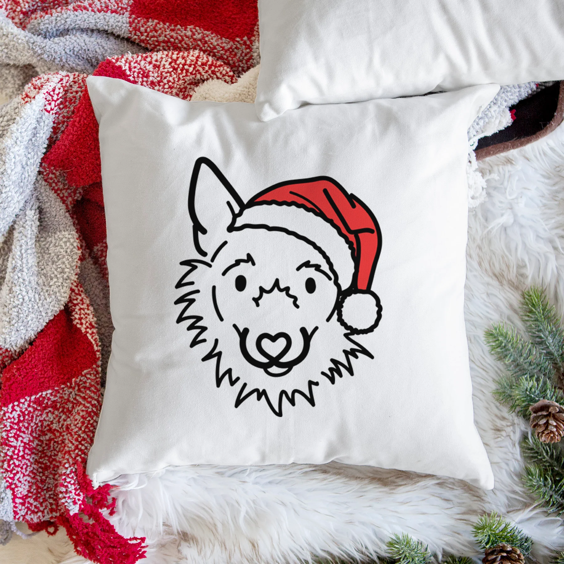 Love Always Super Mutt - Chewy - Throw Pillow Cover - Image 3