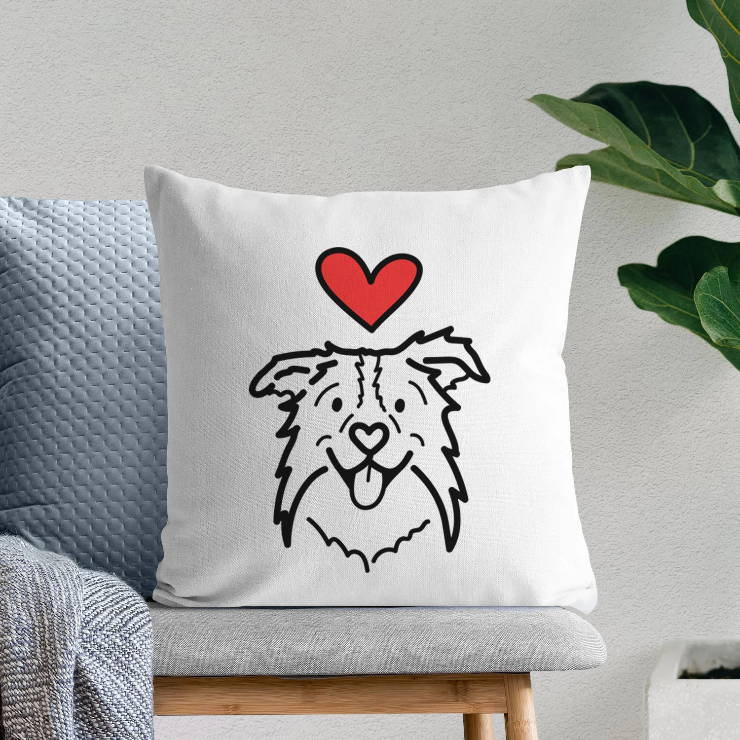 Love Always Border Collie - Cricket - Throw Pillow Cover - Image 6