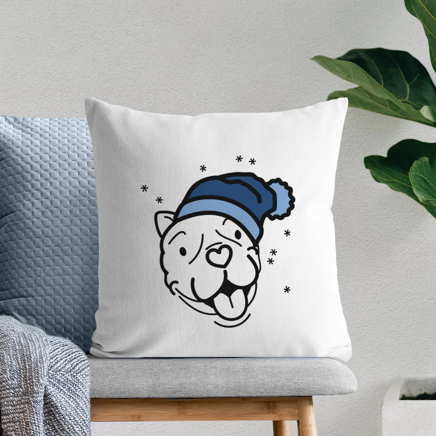 Love Always American Bulldog - Draco - Throw Pillow Cover - Image 10