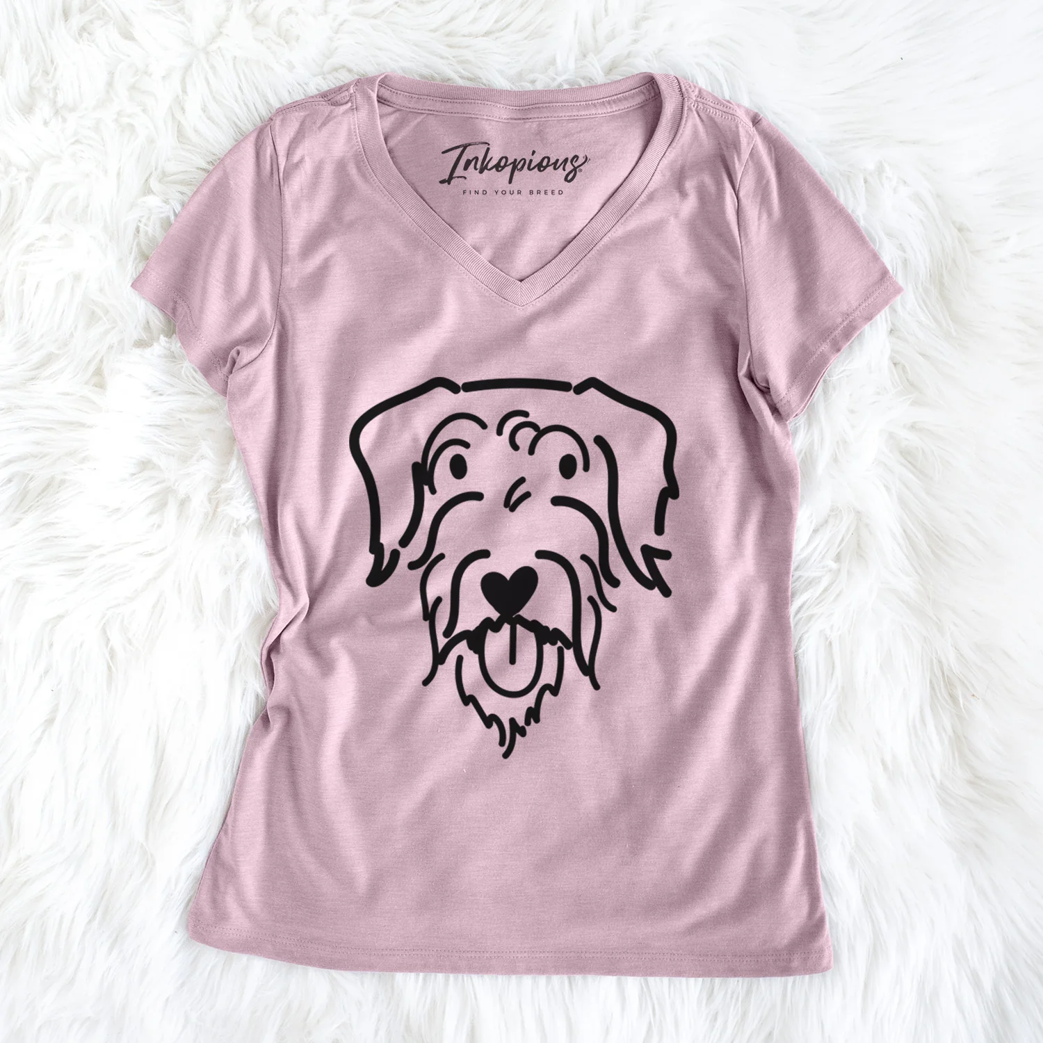 Love Always Doodle - Dug - Women's Perfect V-neck Shirt - Image 6