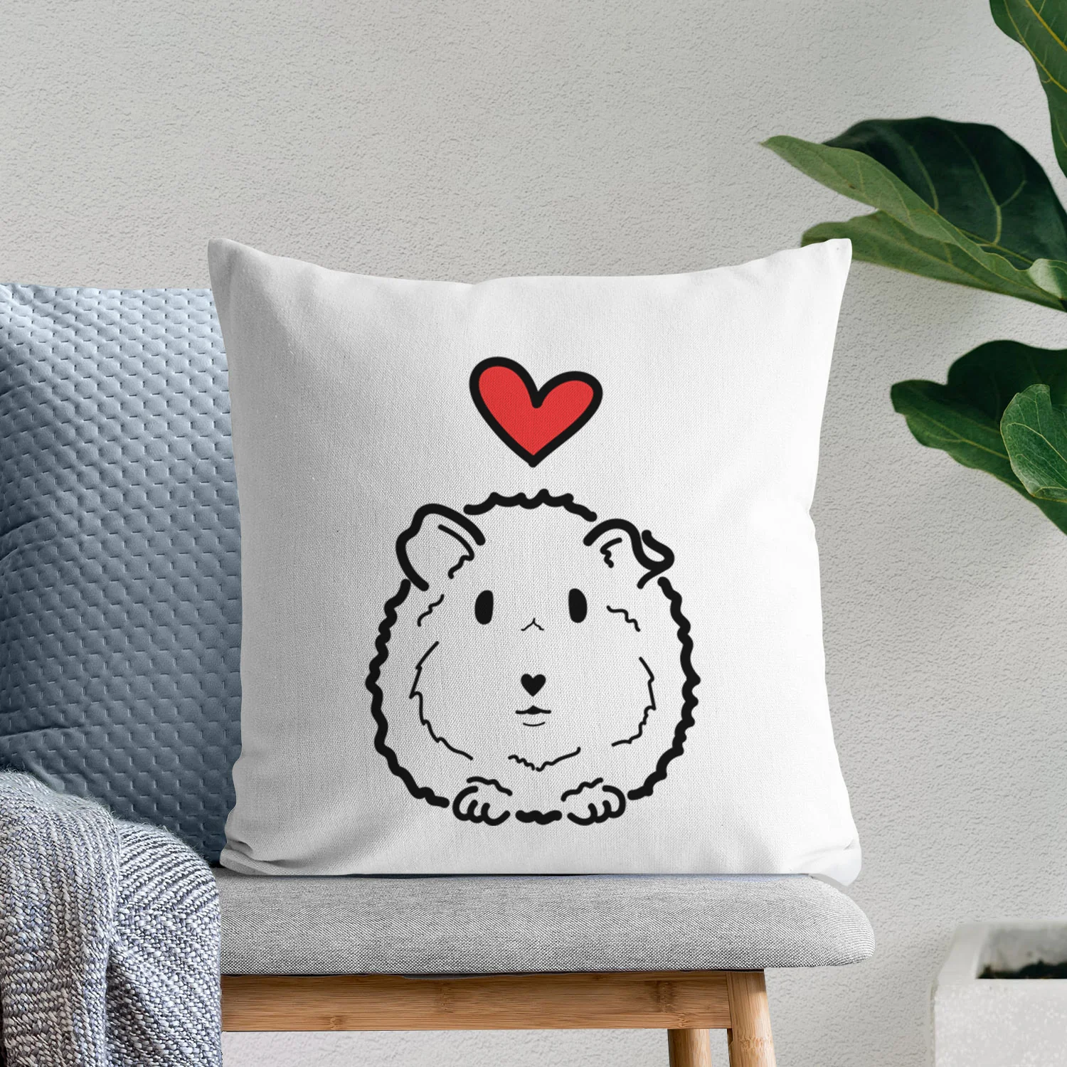 Love Always Guinea Pig - Duke -  Throw Pillow Cover - Image 6