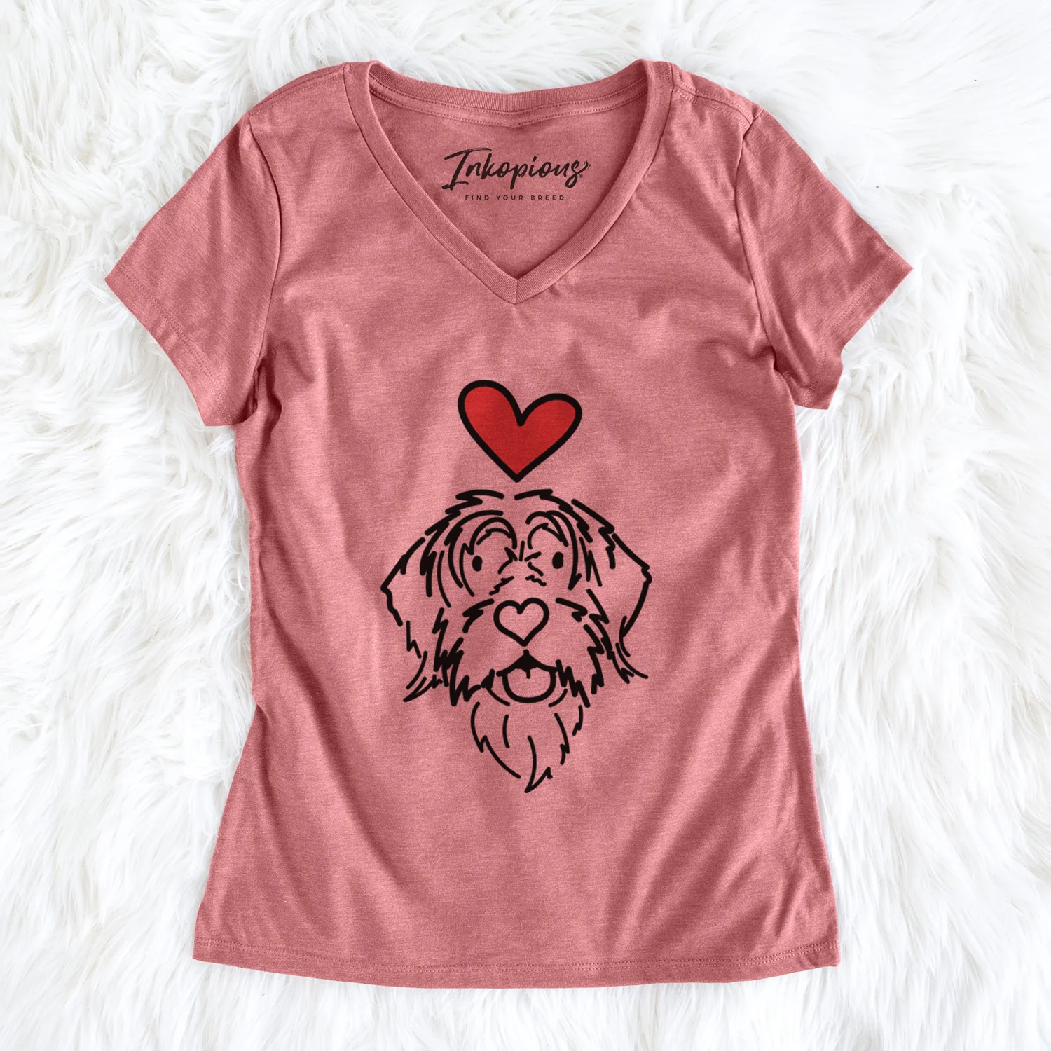 Love Always Wirehaird Pointing Griffon - Gary - Women's Perfect V-neck Shirt - Image 3
