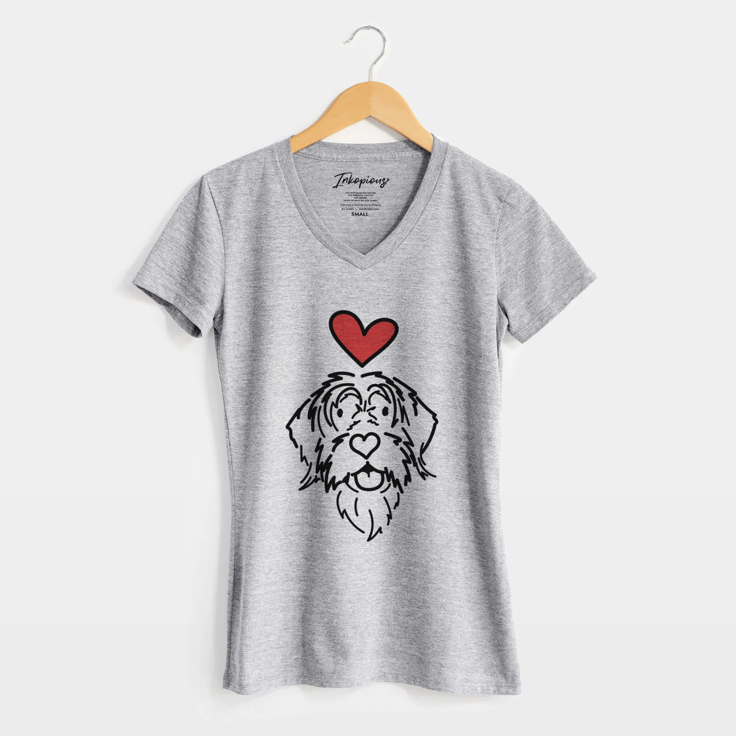 Love Always Wirehaird Pointing Griffon - Gary - Women's Perfect V-neck Shirt - Image 4