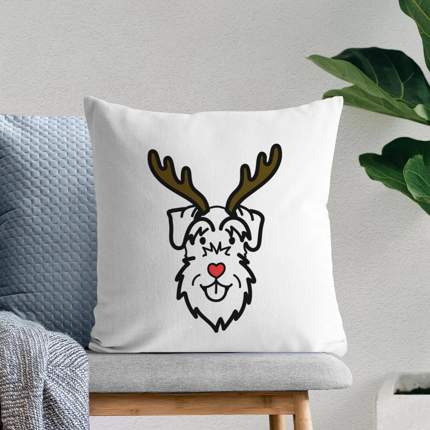 Love Always Schnauzer Natural Ears - Throw Pillow Cover - Image 8