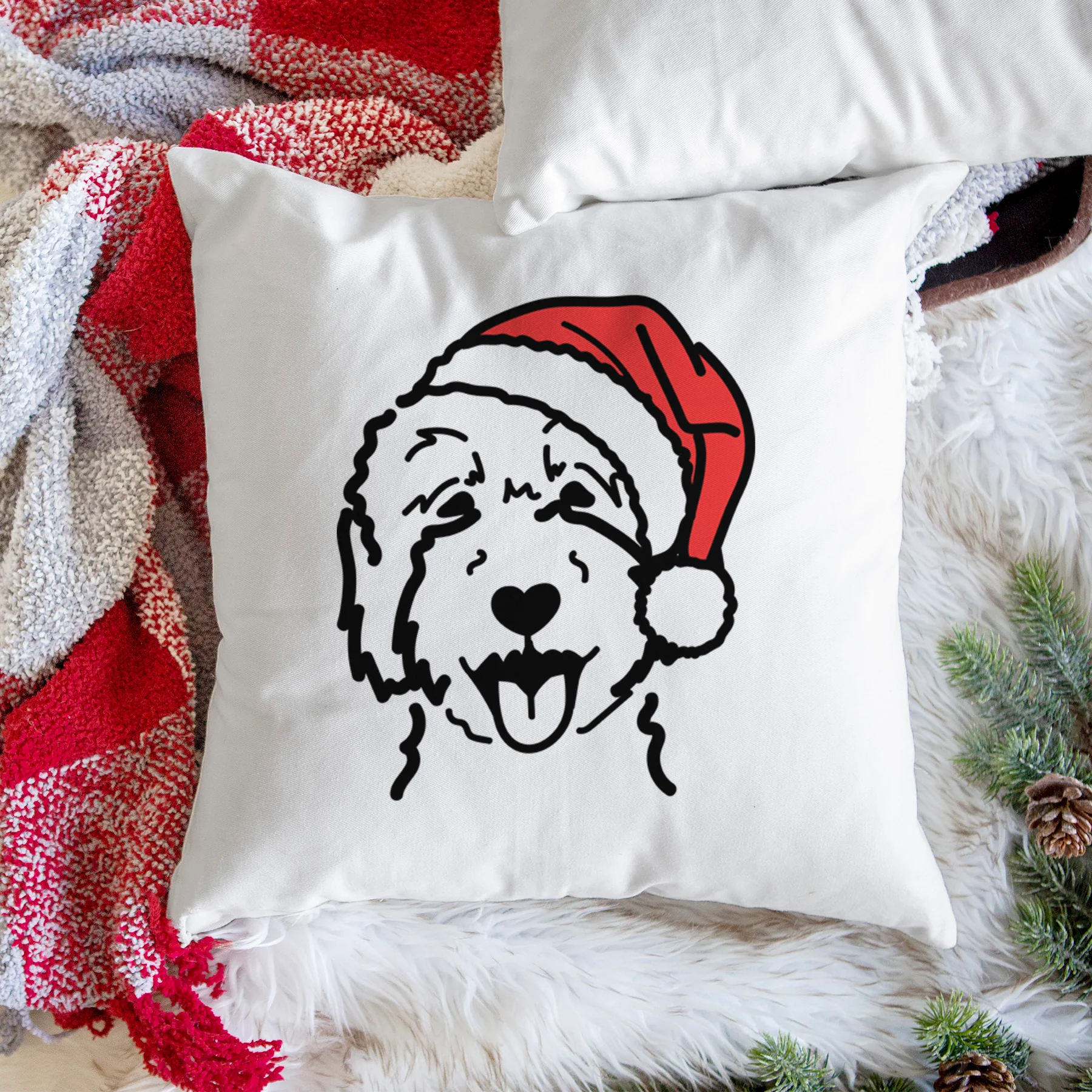 Love Always Goldendoodle 2 - Throw Pillow Cover - Image 3