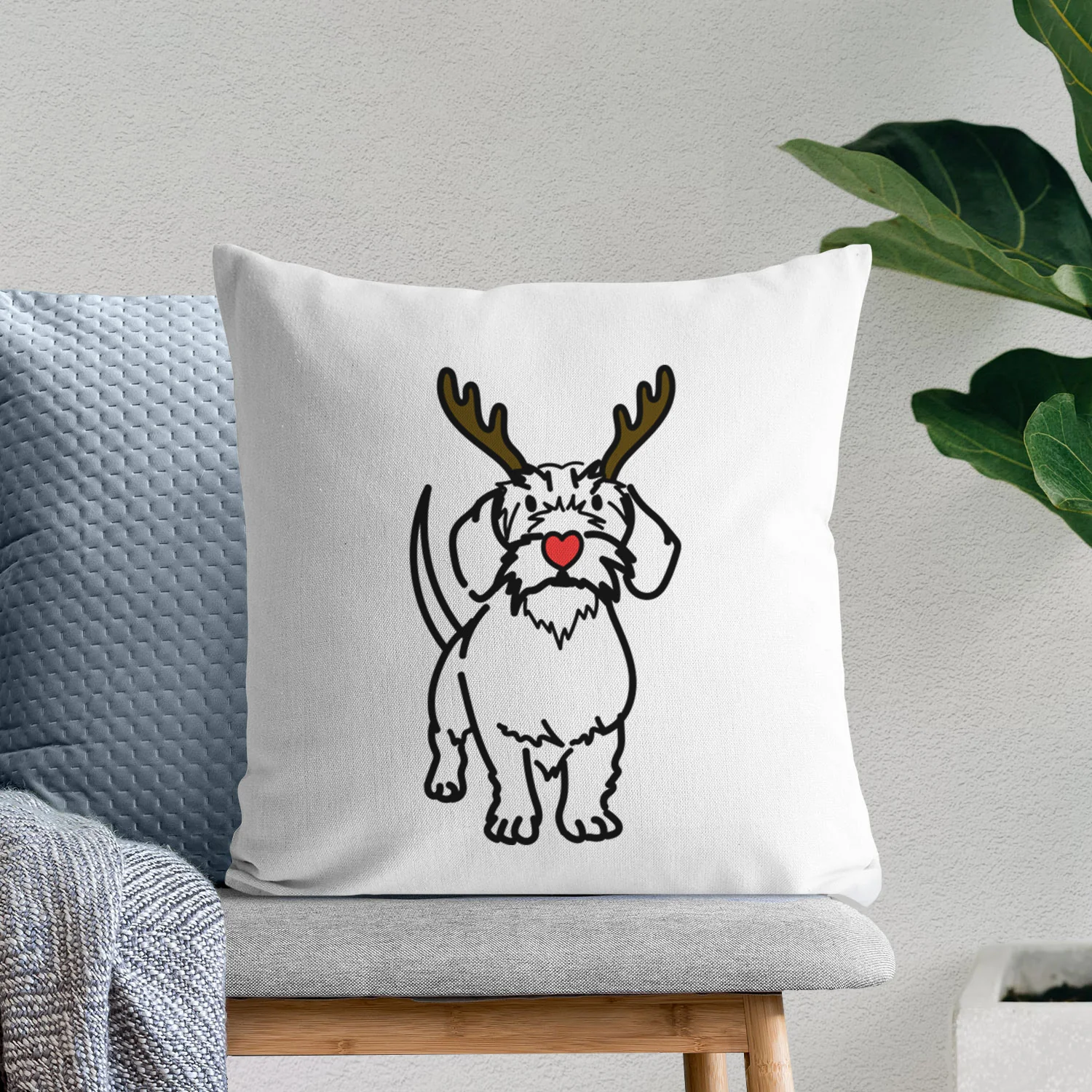 Love Always Wire Dachshund - Henry - Throw Pillow Cover - Image 8