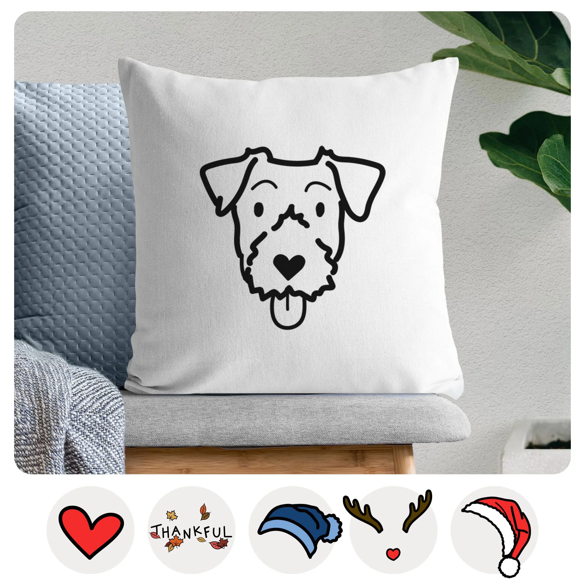 Love Always Jack Russell Terrier - Throw Pillow Cover