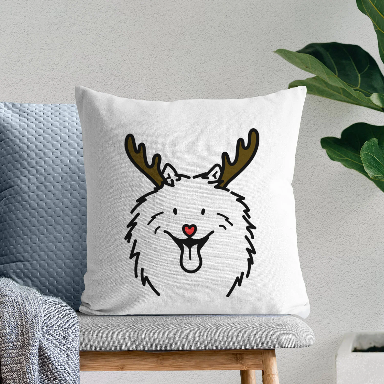 Love Always Samoyed - Johnny -  Throw Pillow Cover - Image 8