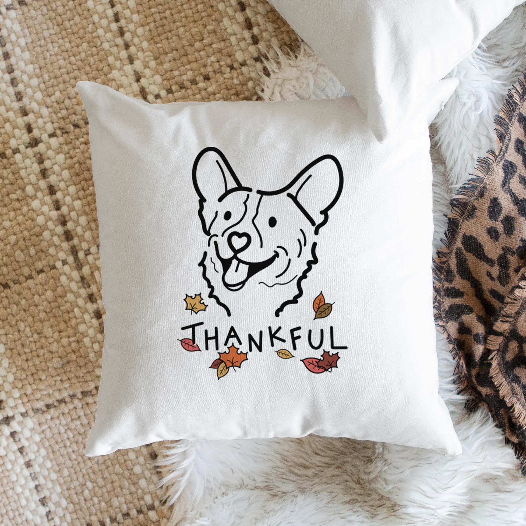 Love Always Corgi - Lily - Throw Pillow Cover - Image 2