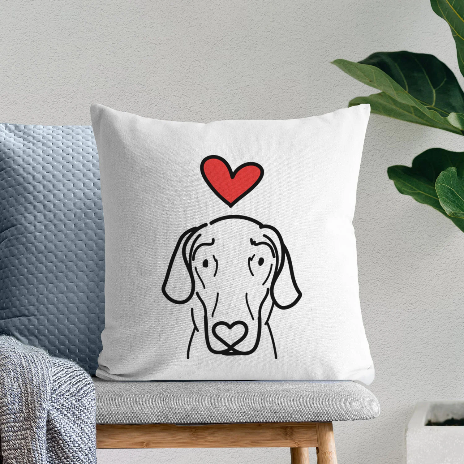 Love Always Great Dane - Lucy -  Throw Pillow Cover - Image 6