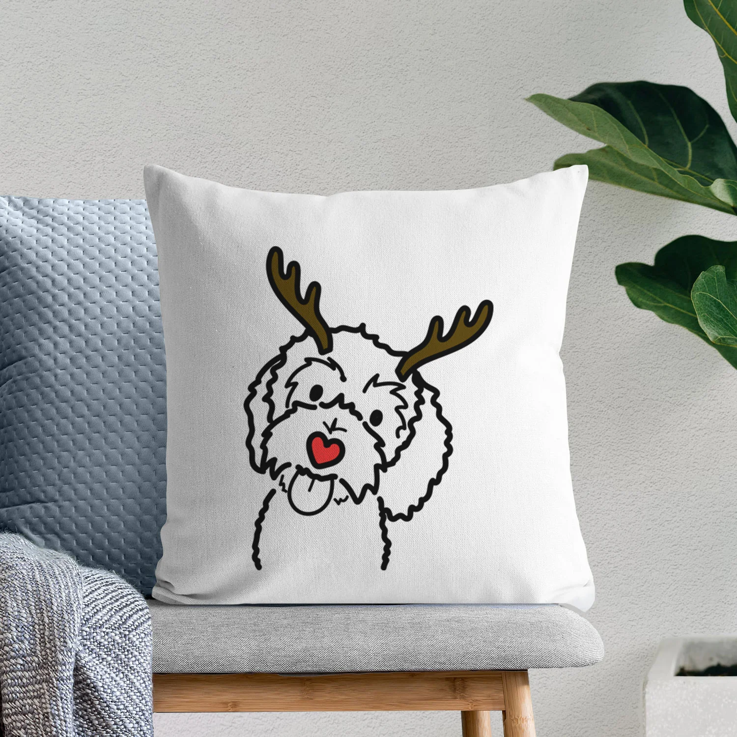 Love Always Bernedoodle - Mabel - Throw Pillow Cover - Image 8