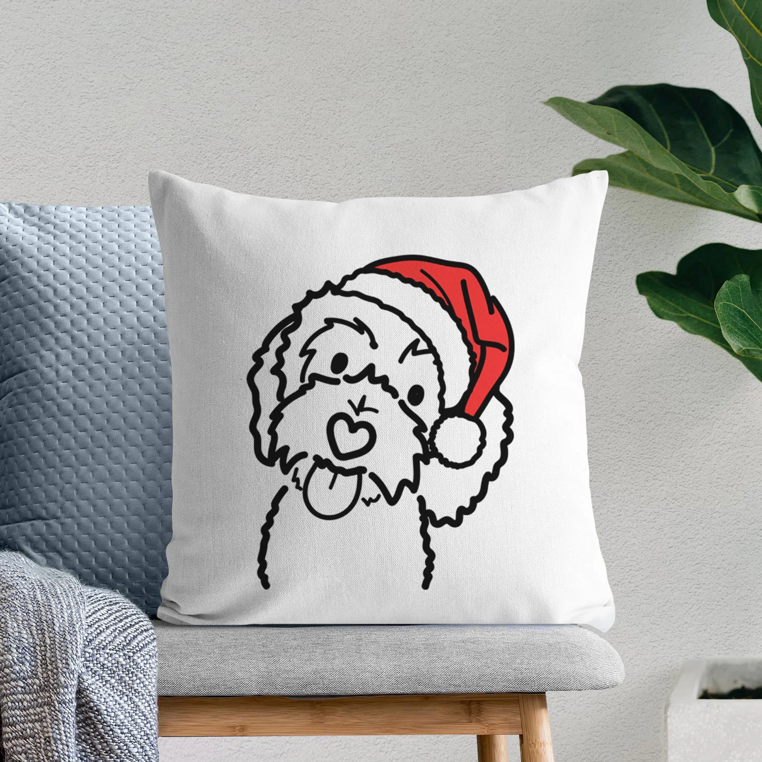 Love Always Bernedoodle - Mabel - Throw Pillow Cover - Image 9