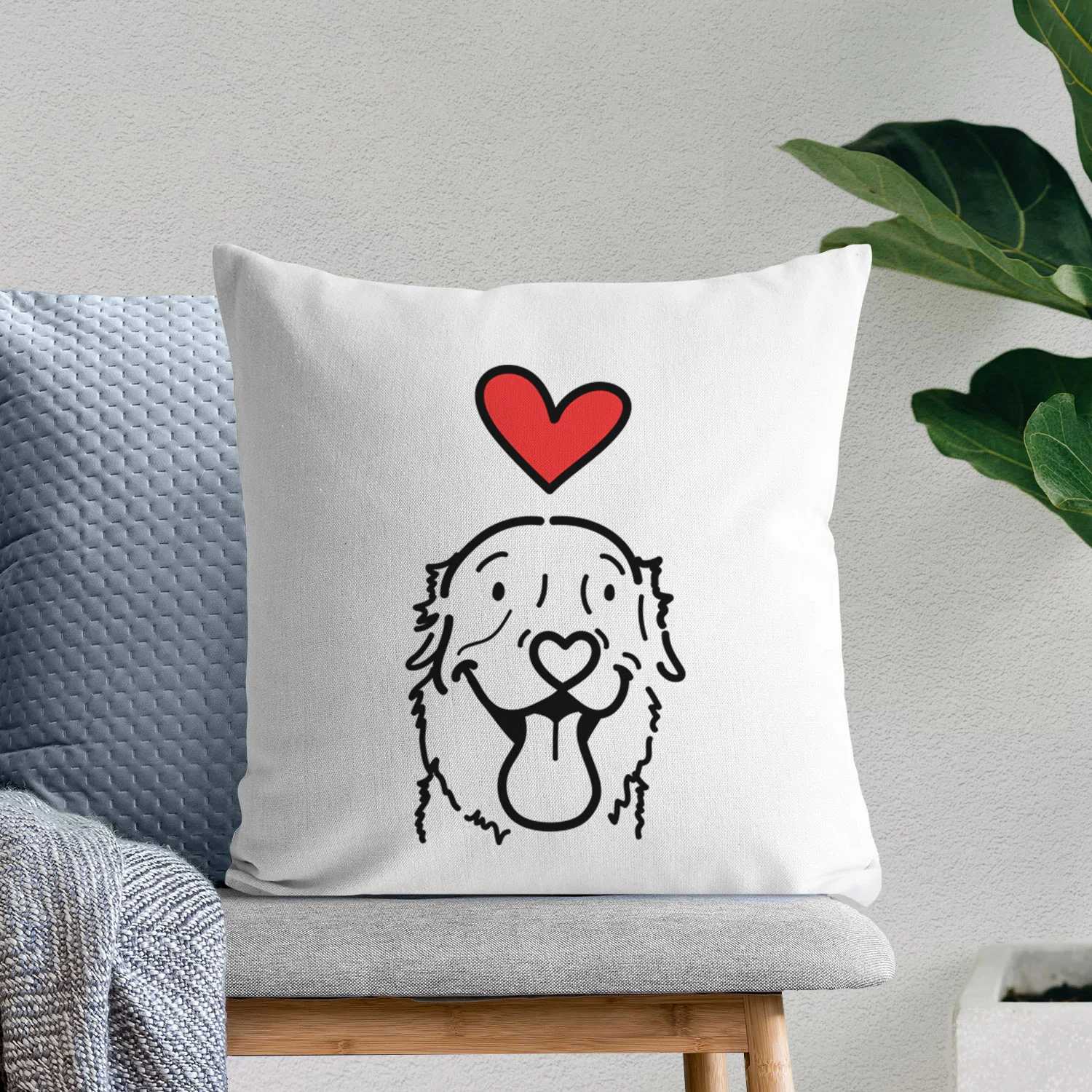 Love Always Golden Retriever - Maple -  Throw Pillow Cover - Image 6