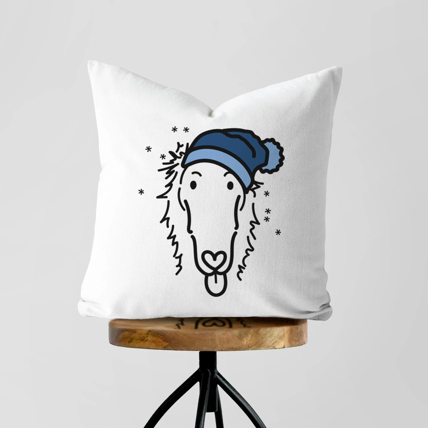 Love Always Borzoi - Opal -  Throw Pillow Cover - Image 5