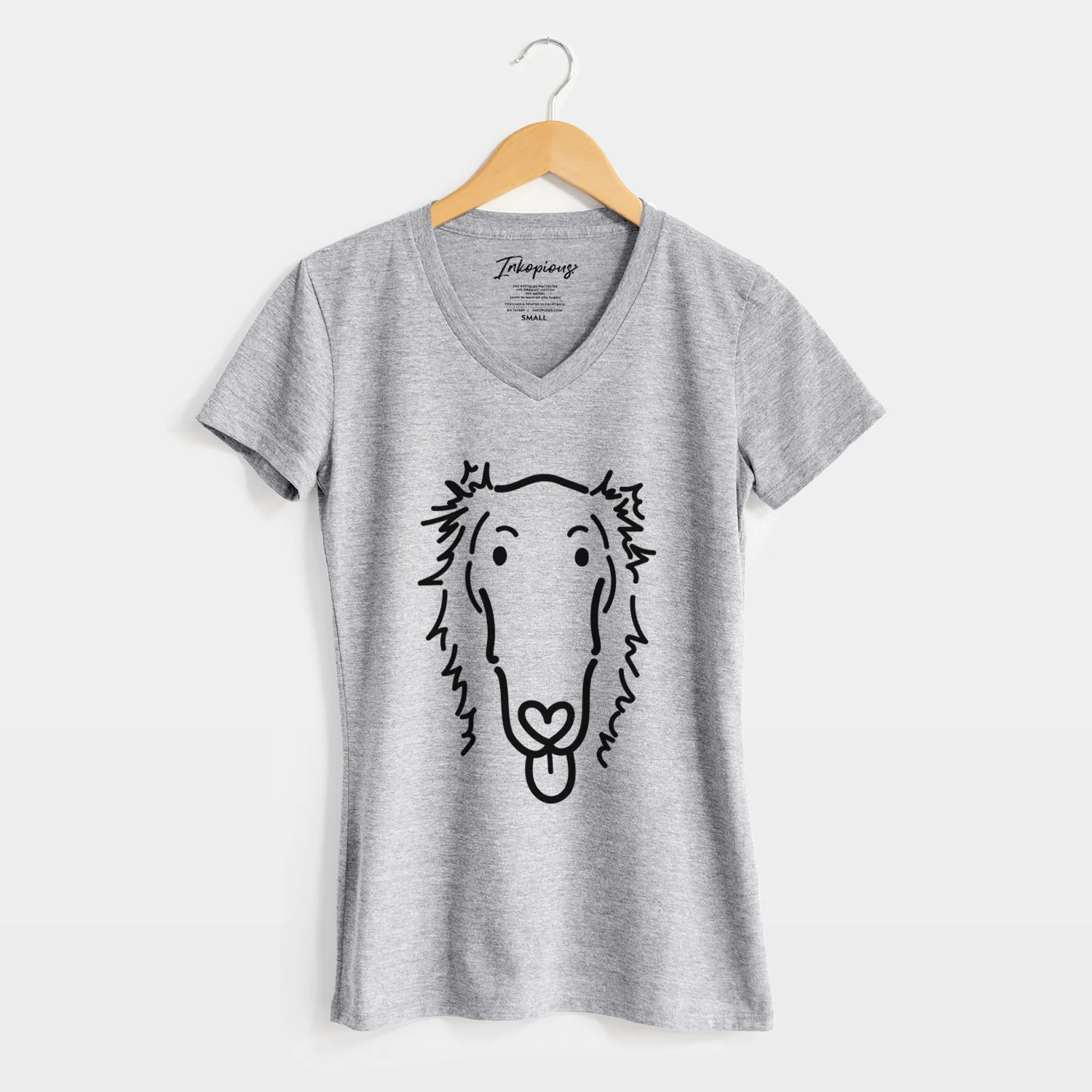 Love Always Borzoi - Opal - Women's Perfect V-neck Shirt - Image 8