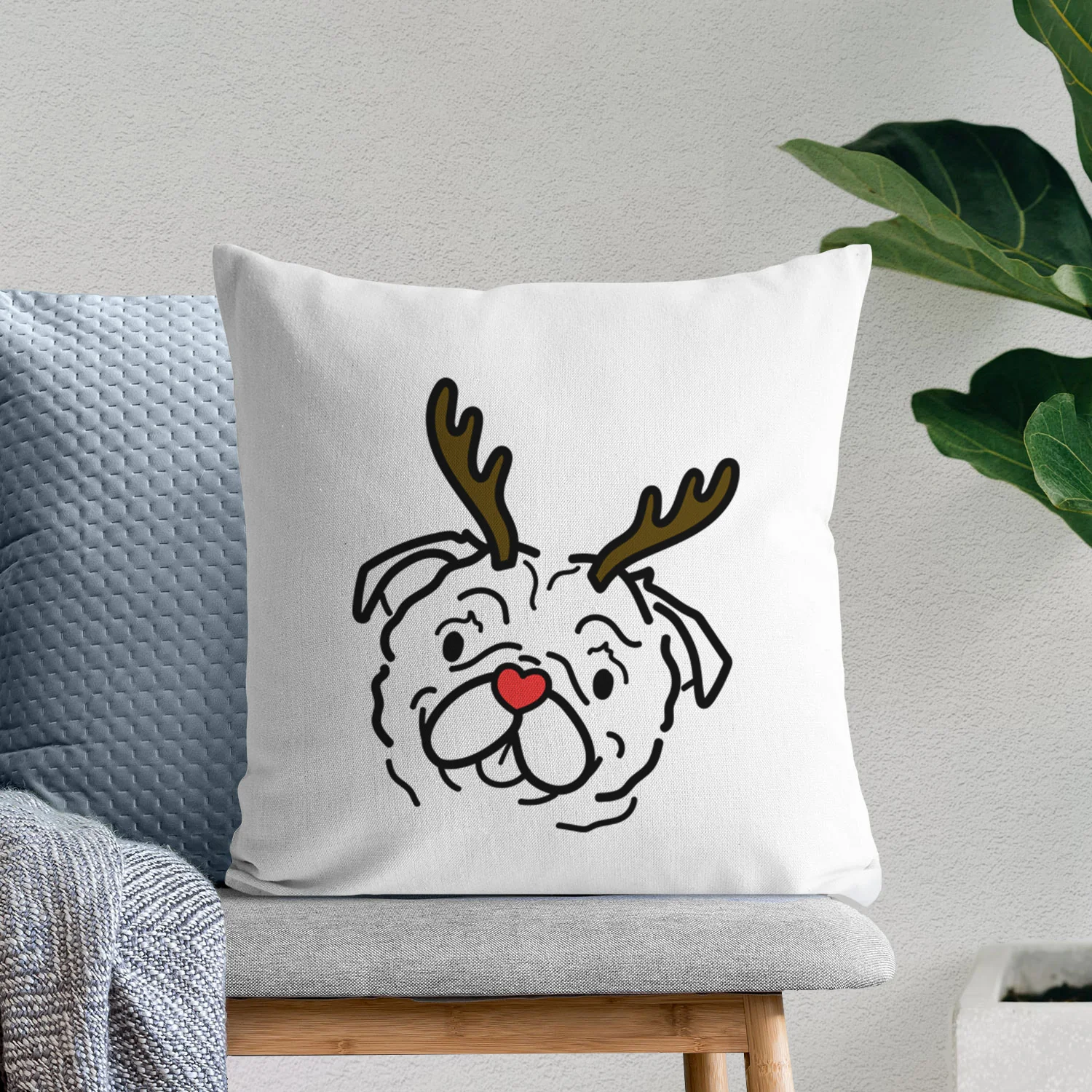 Love Always Pug - Pip -  Throw Pillow Cover - Image 7