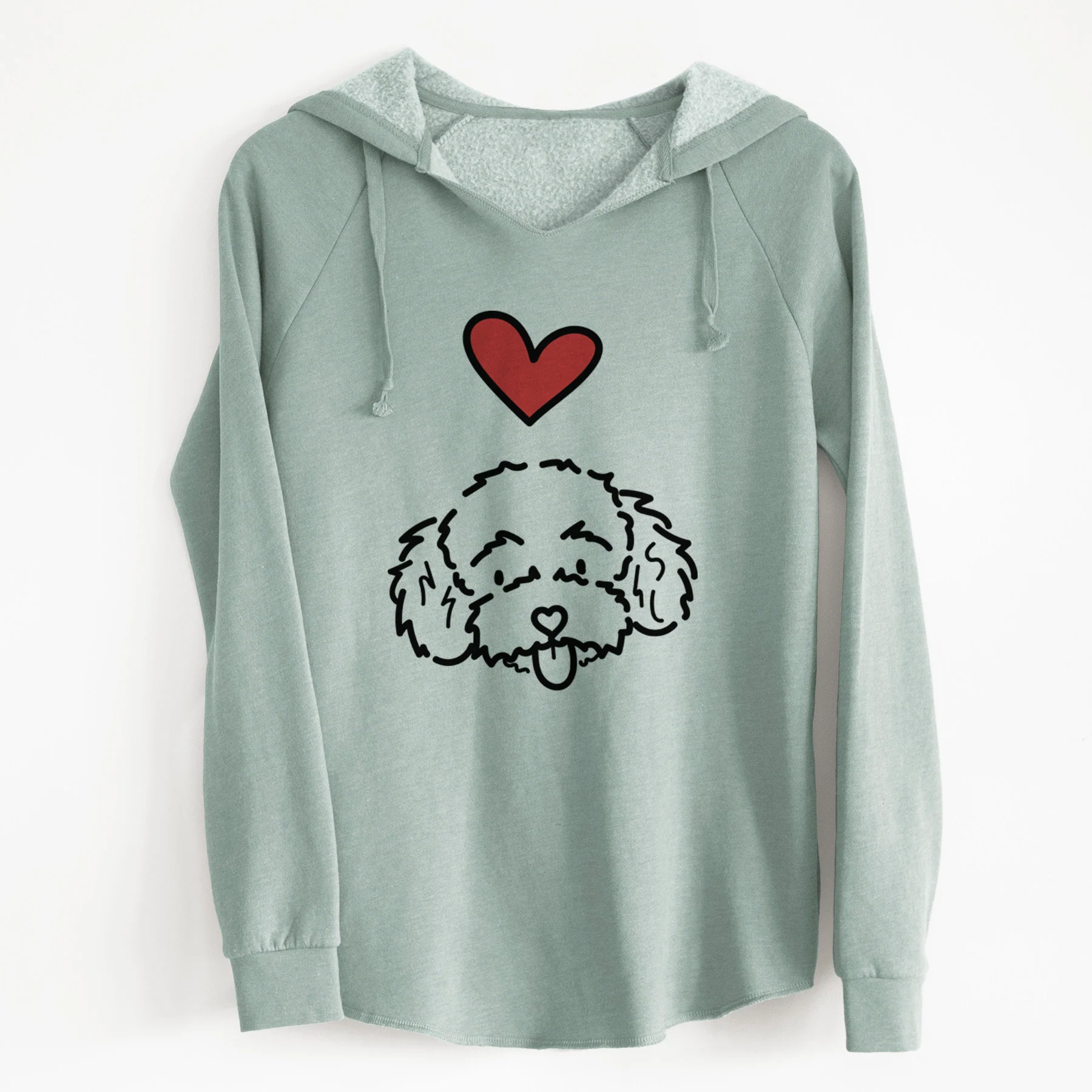 Love Always Toy Poodle - Ricci - Cali Wave Hooded Sweatshirt - Image 9
