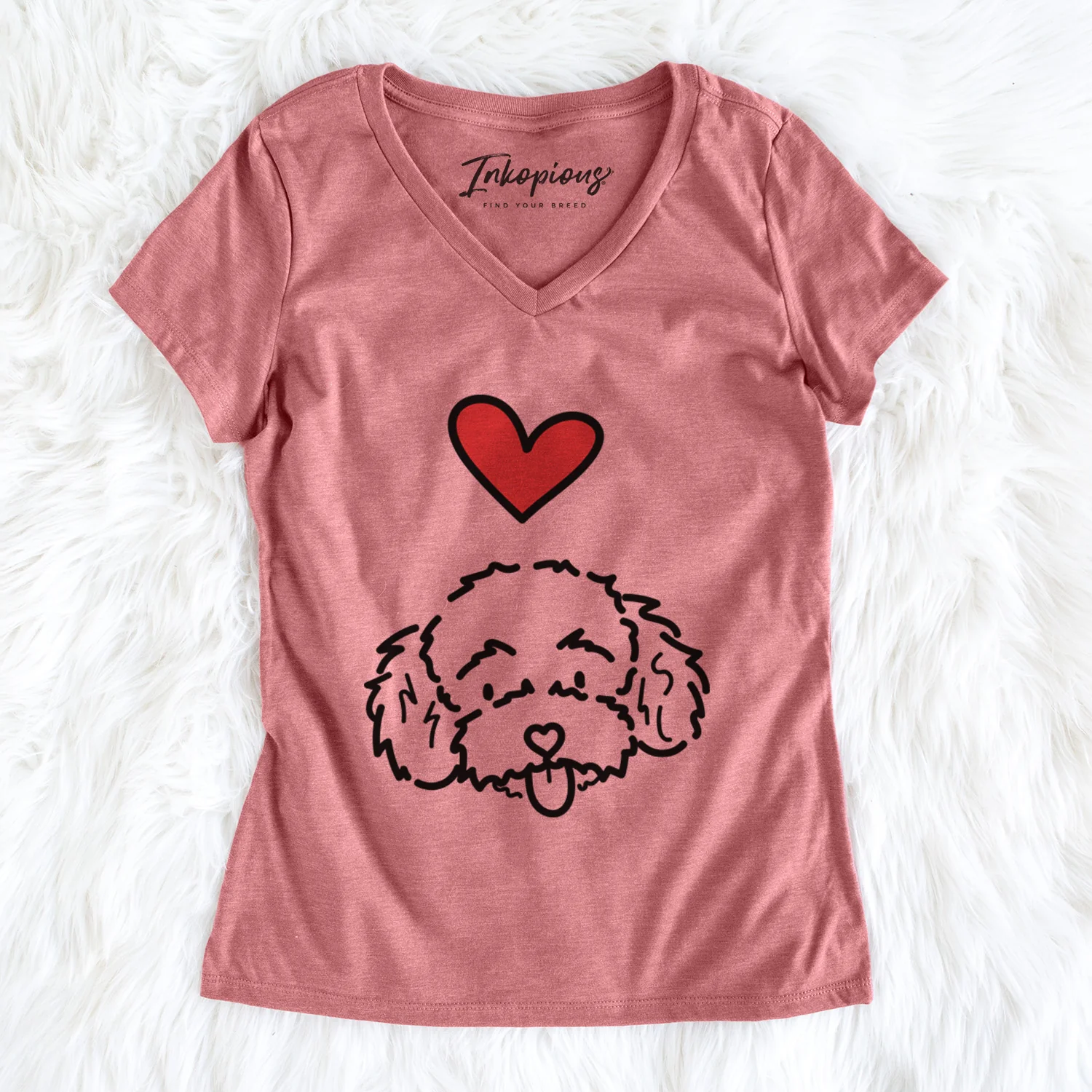 Love Always Toy Poodle - Ricci - Women's Perfect V-neck Shirt - Image 3