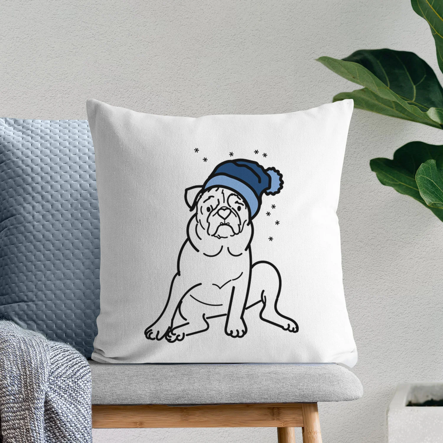 Love Always Pug - Rudy - Throw Pillow Cover - Image 10