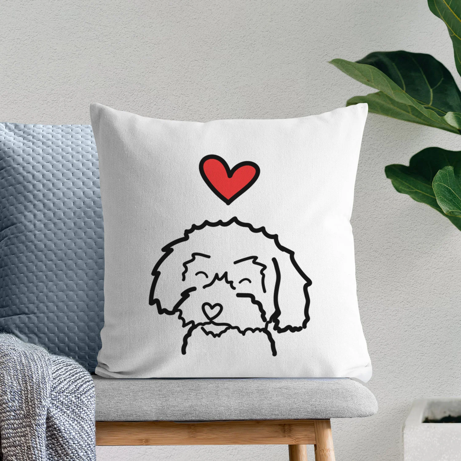 Love Always Schnoodle - Throw Pillow Cover - Image 6