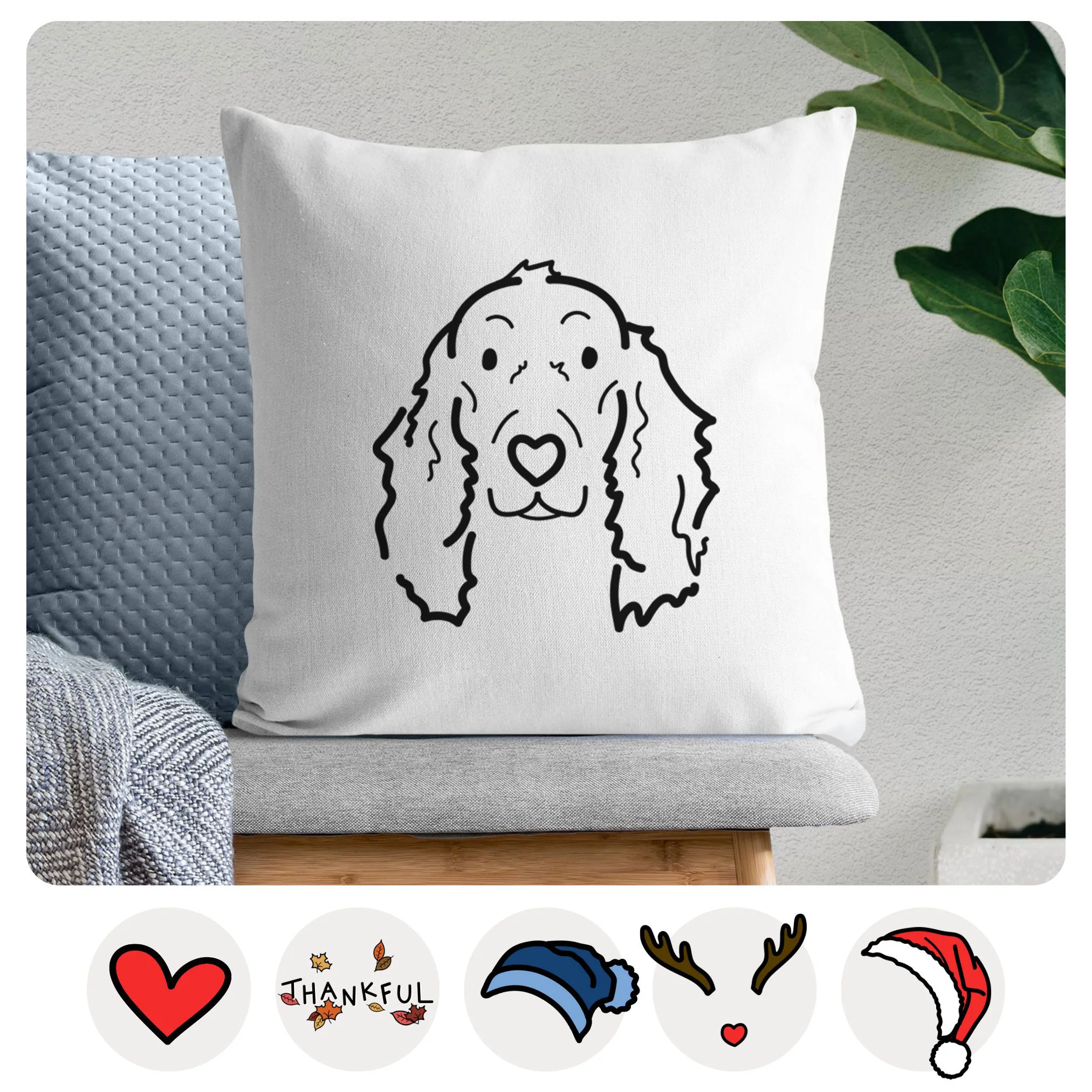 Love Always Irish Setter - Seven - Throw Pillow Cover