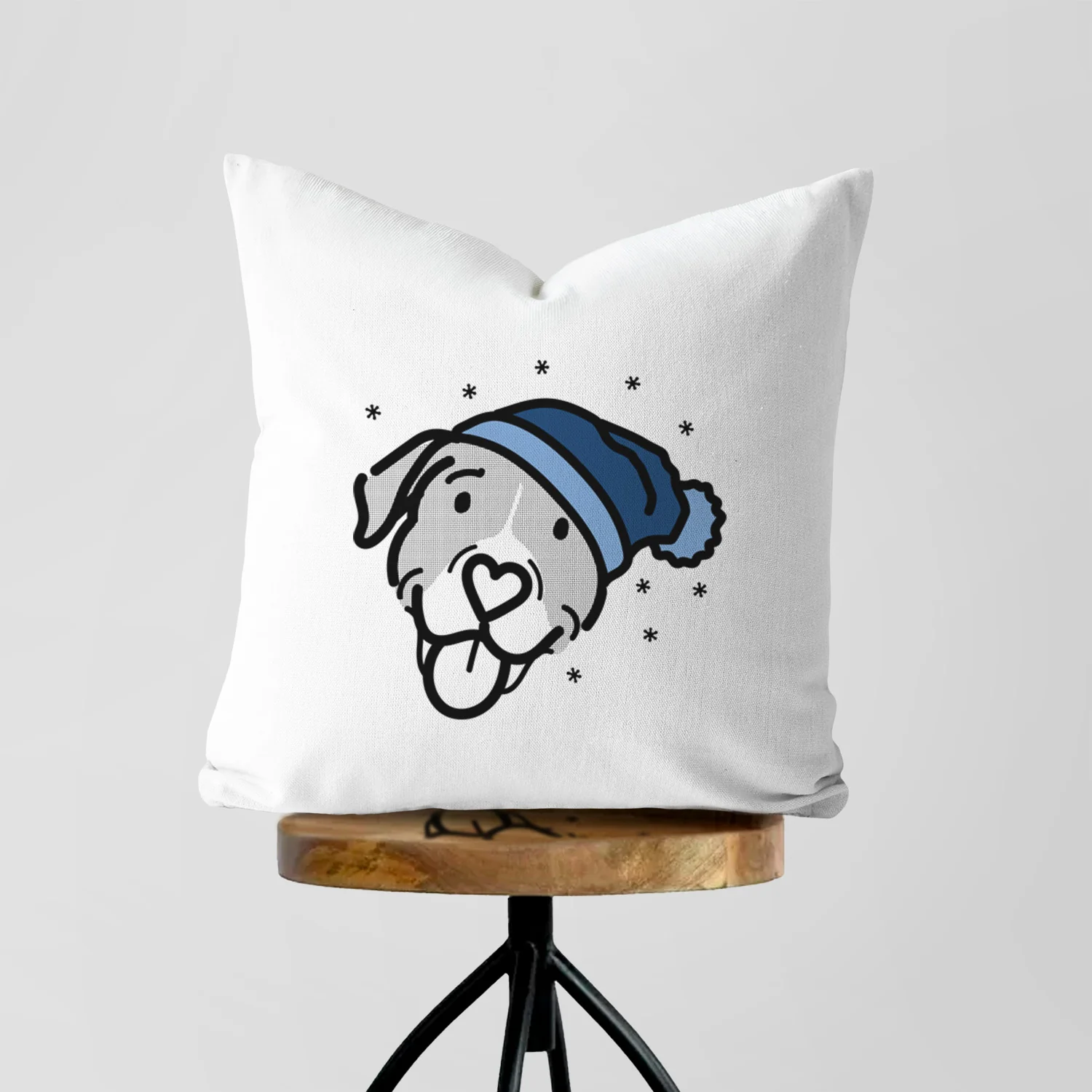 Love Always Pitbull Mix - Shadow - Throw Pillow Cover - Image 5