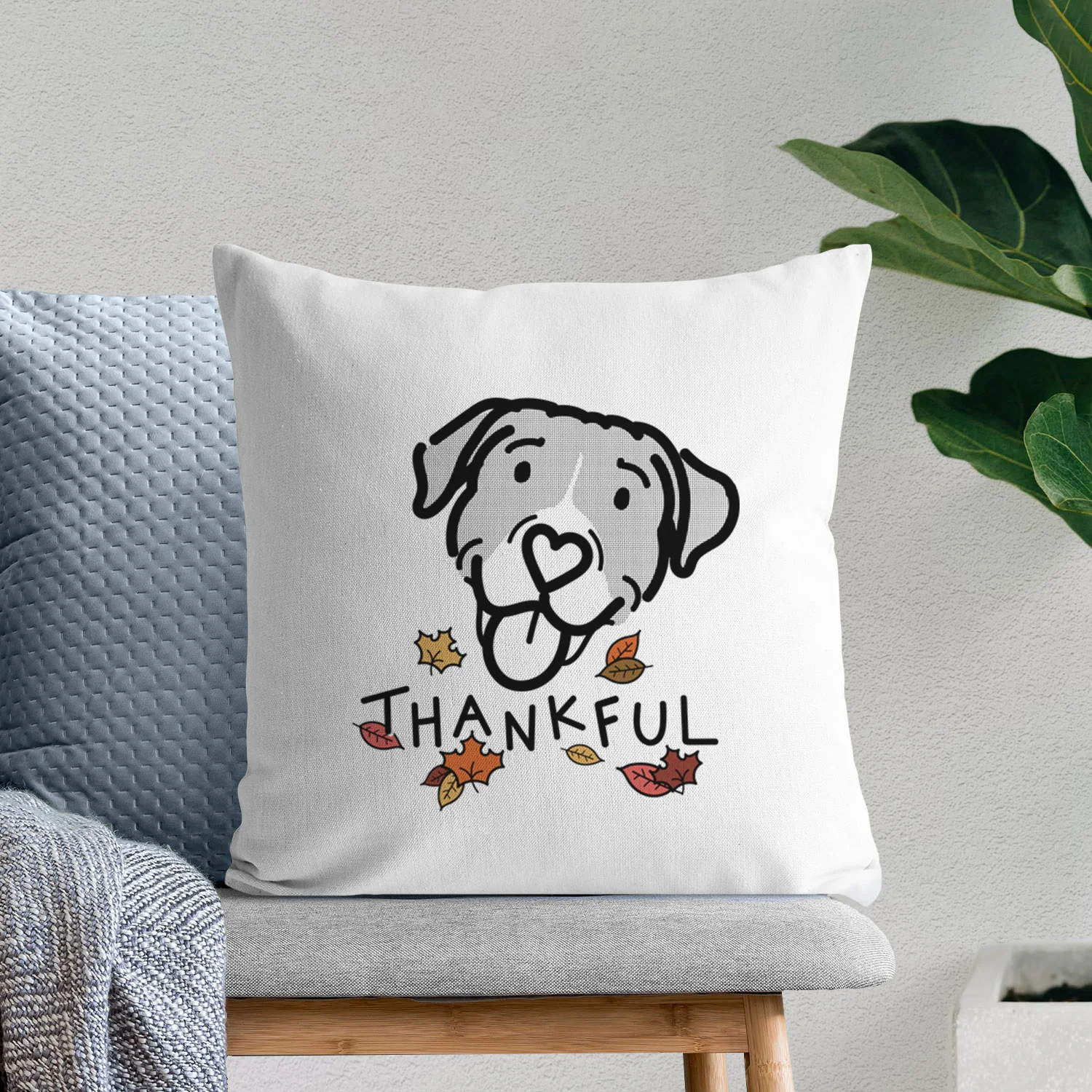 Love Always Pitbull Mix - Shadow - Throw Pillow Cover - Image 7
