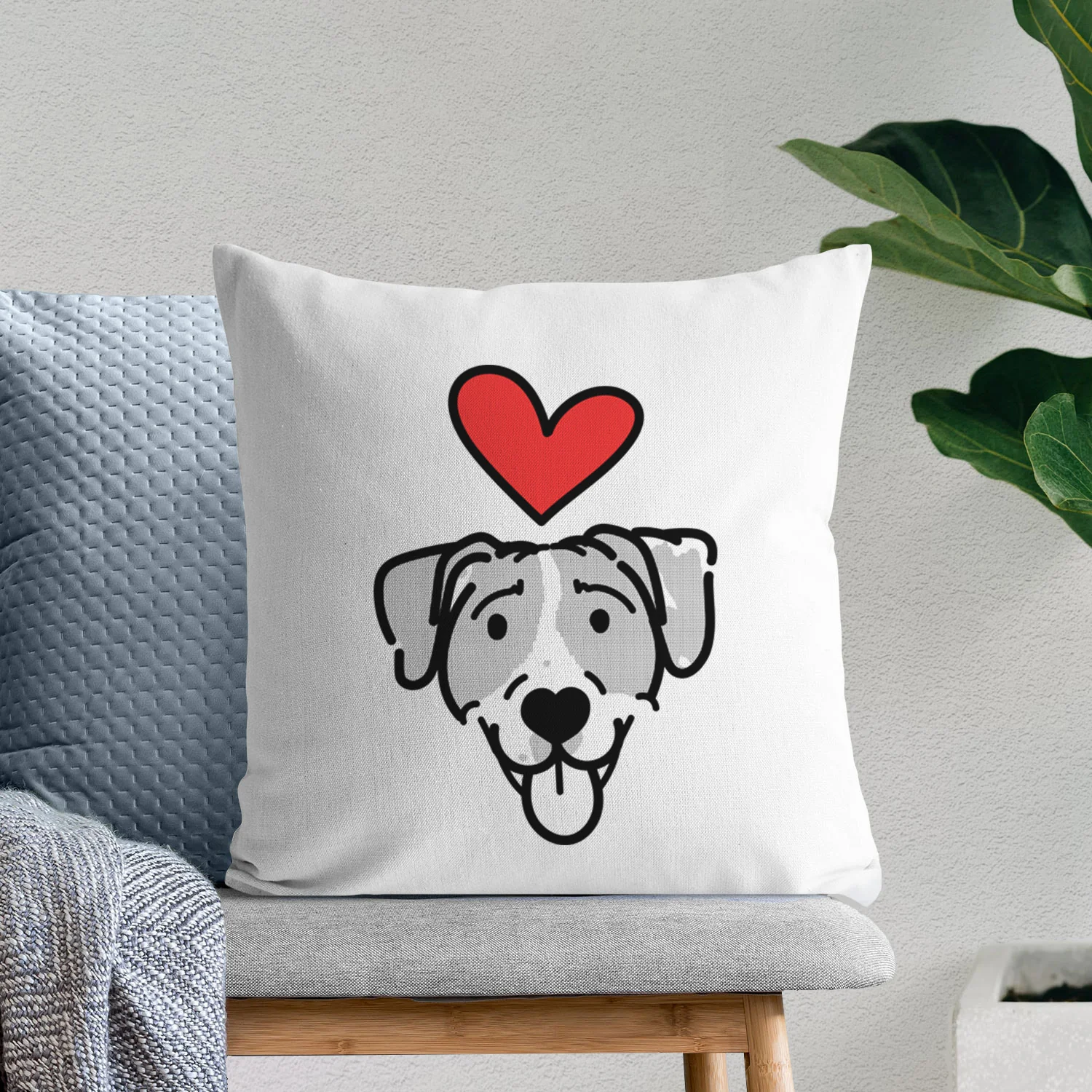 Love Always Bluetick Coonhound - Shiva - Throw Pillow Cover - Image 6