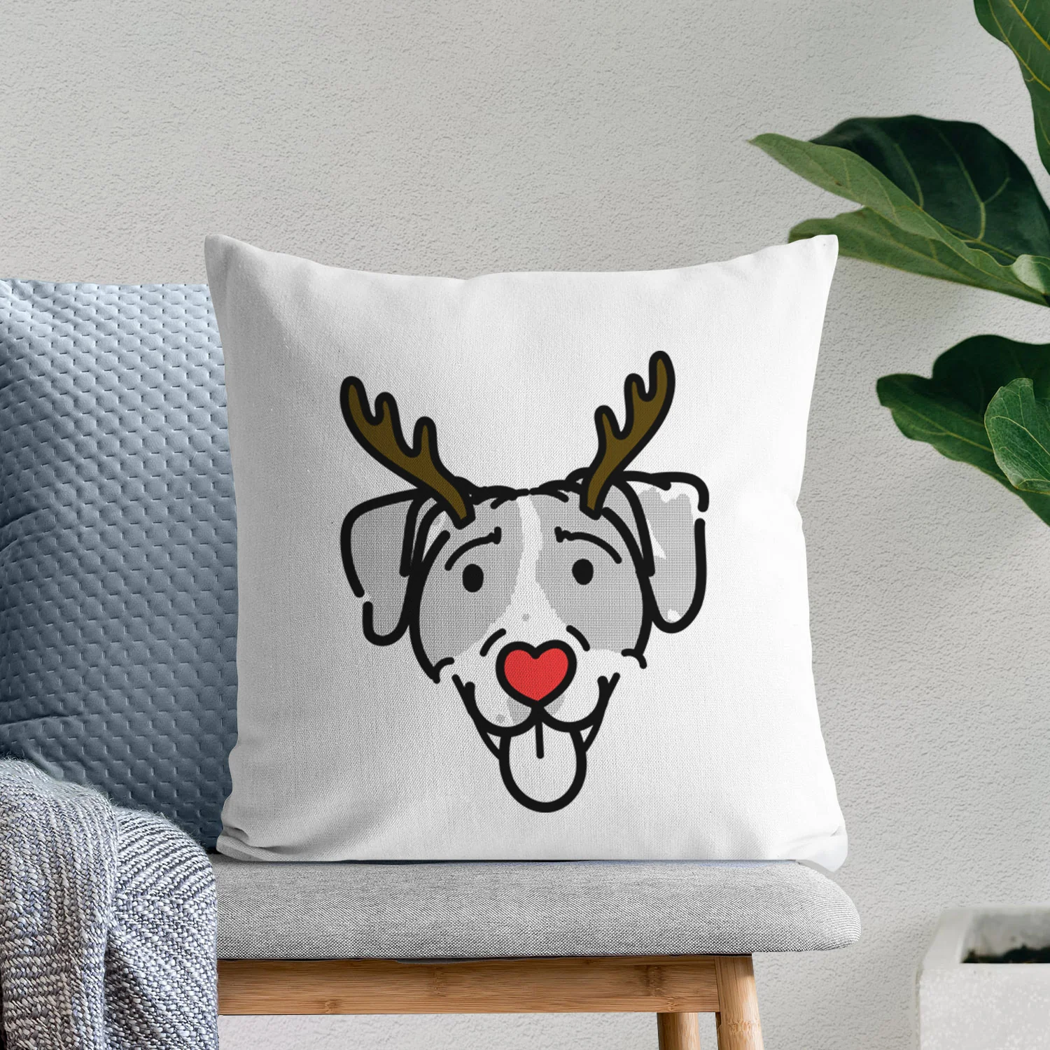 Love Always Bluetick Coonhound - Shiva - Throw Pillow Cover - Image 8
