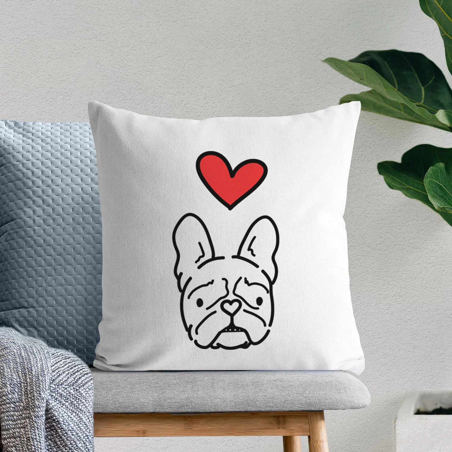 Love Always French Bulldog - Squishy - Throw Pillow Cover - Image 6