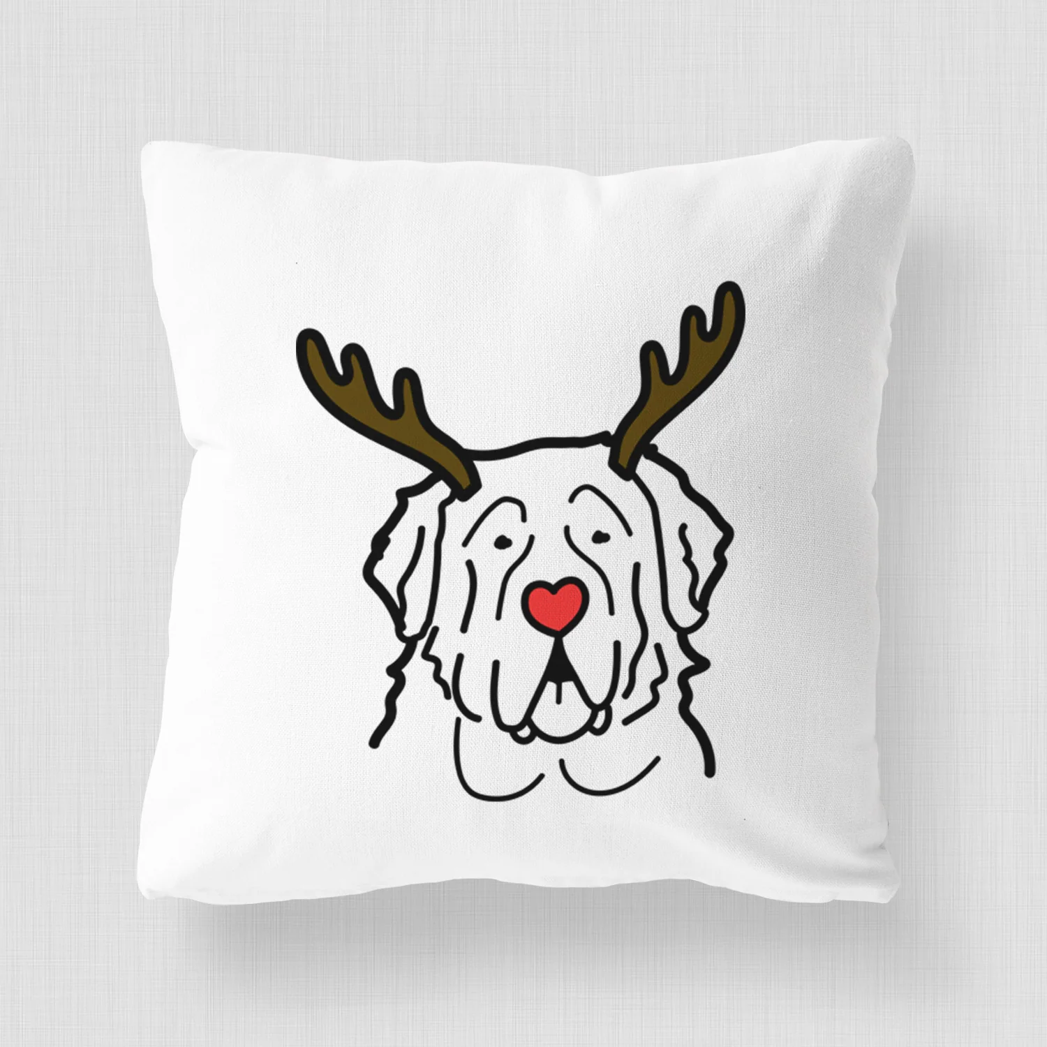 Love Always Saint Bernard - Throw Pillow Cover - Image 4