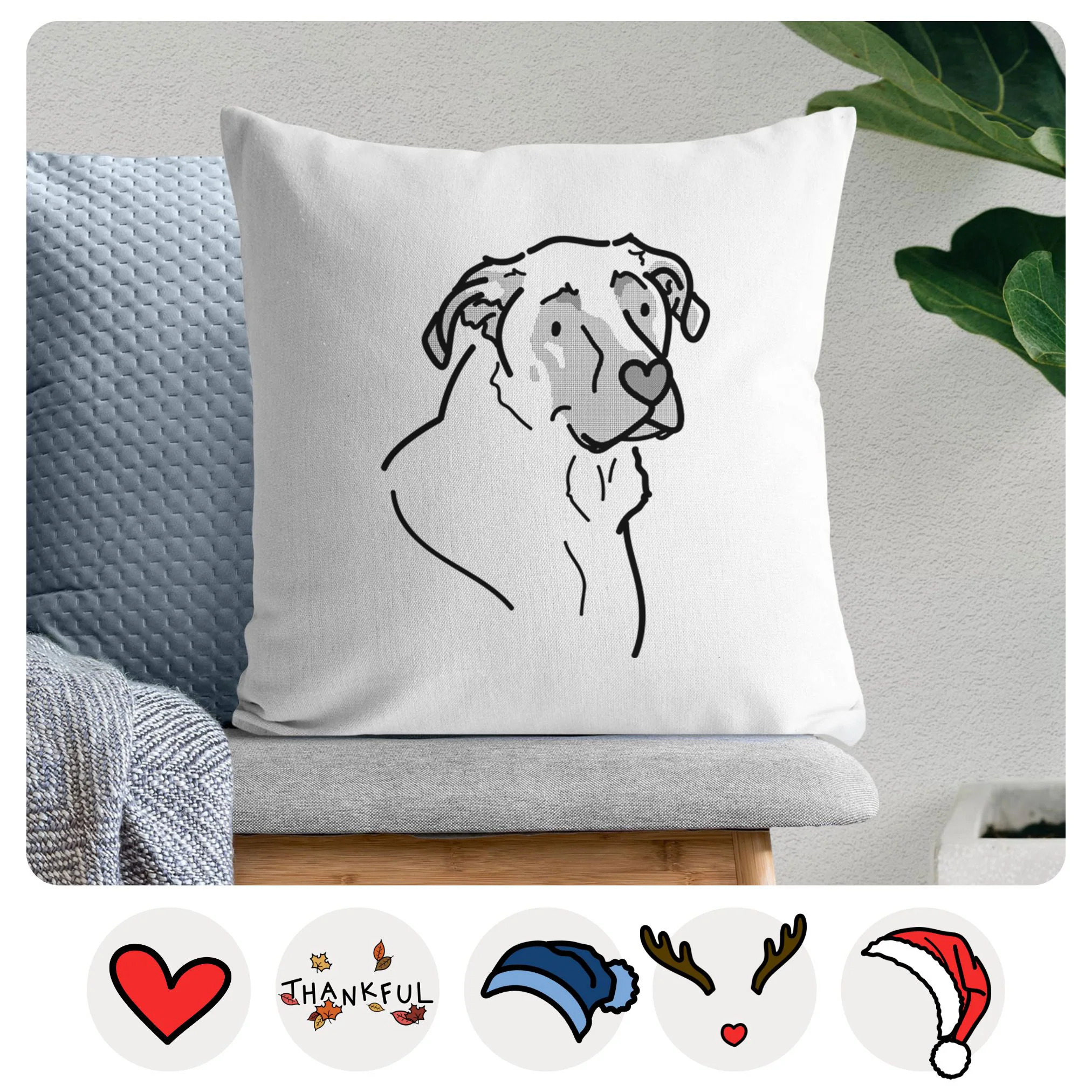 Love Always Mastiff German Shepherd Mix - Tank - Throw Pillow Cover