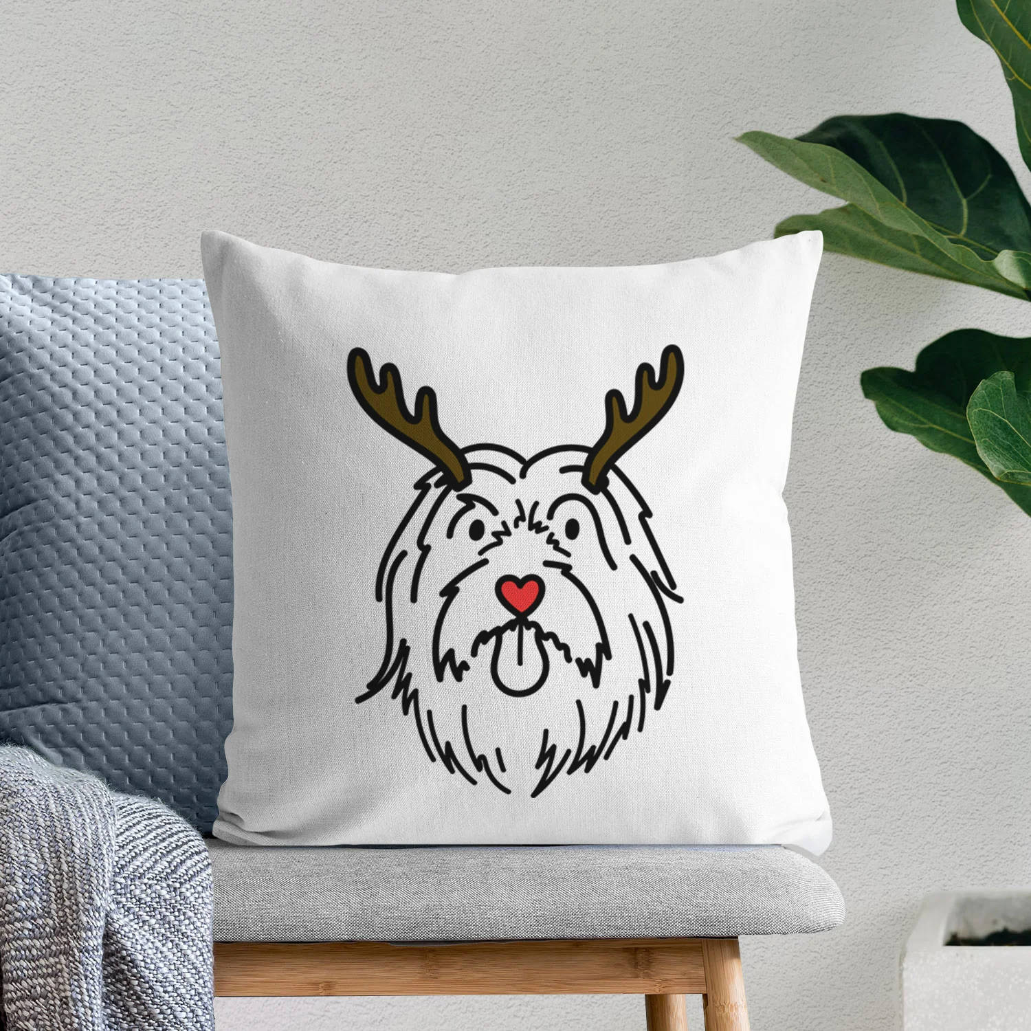 Love Always Bearded Collie - Tucker - Throw Pillow Cover - Image 8