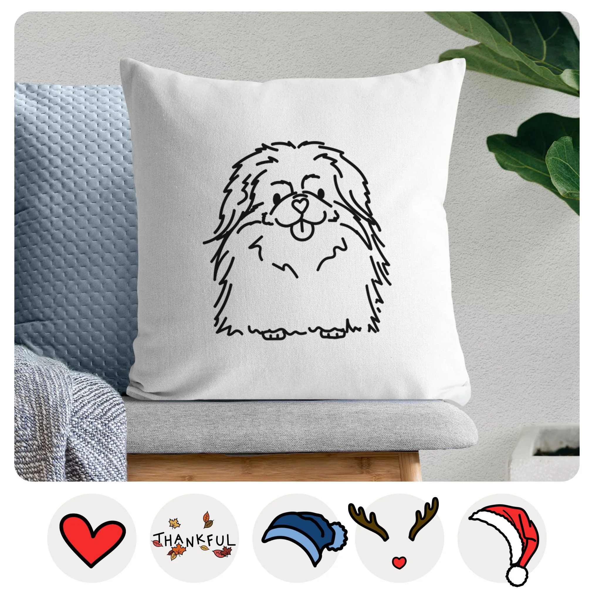 Love Always Pekingese - Viv - Throw Pillow Cover