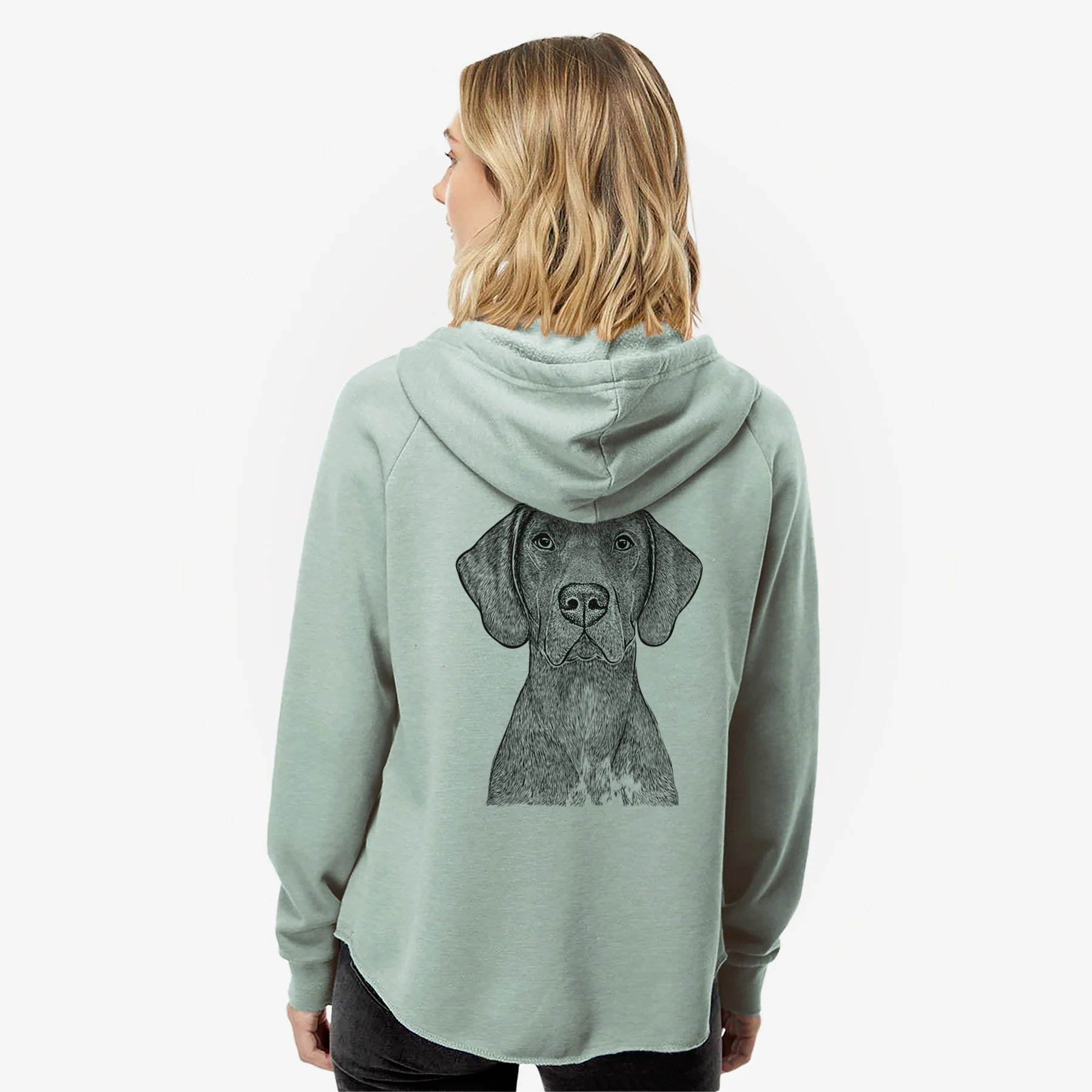 Lucifer the German Shorthaired Pointer - Women's Cali Wave Zip-Up Sweatshirt - Image 2
