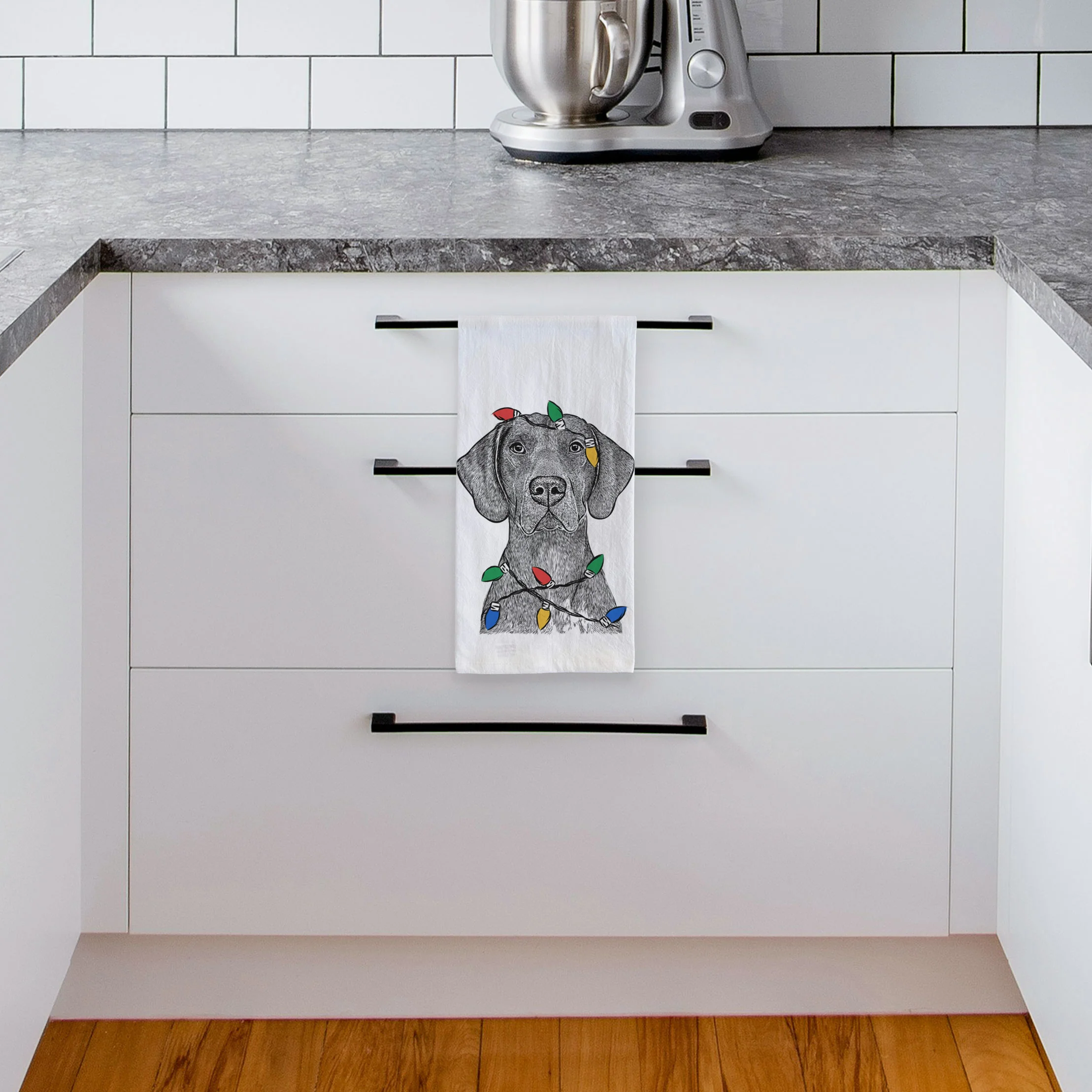 Lucifer the German Shorthaired Pointer Tea Towel - Image 4