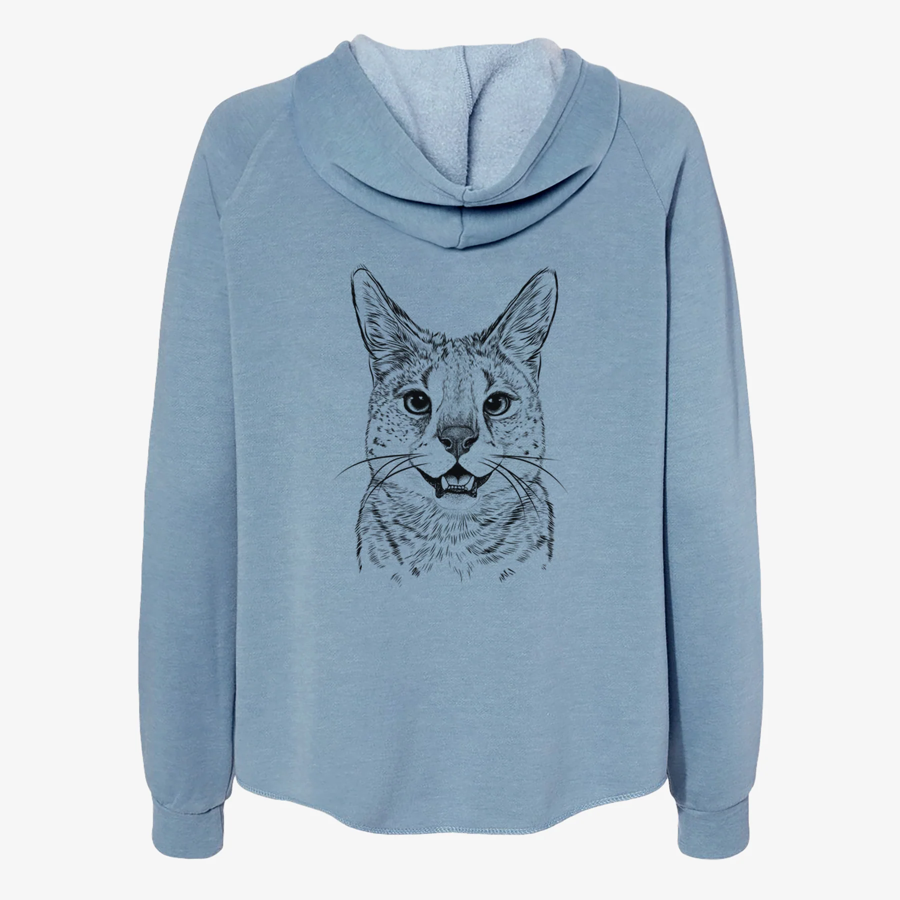 Lucky the Serval Cat - Women's Cali Wave Zip-Up Sweatshirt - Image 6