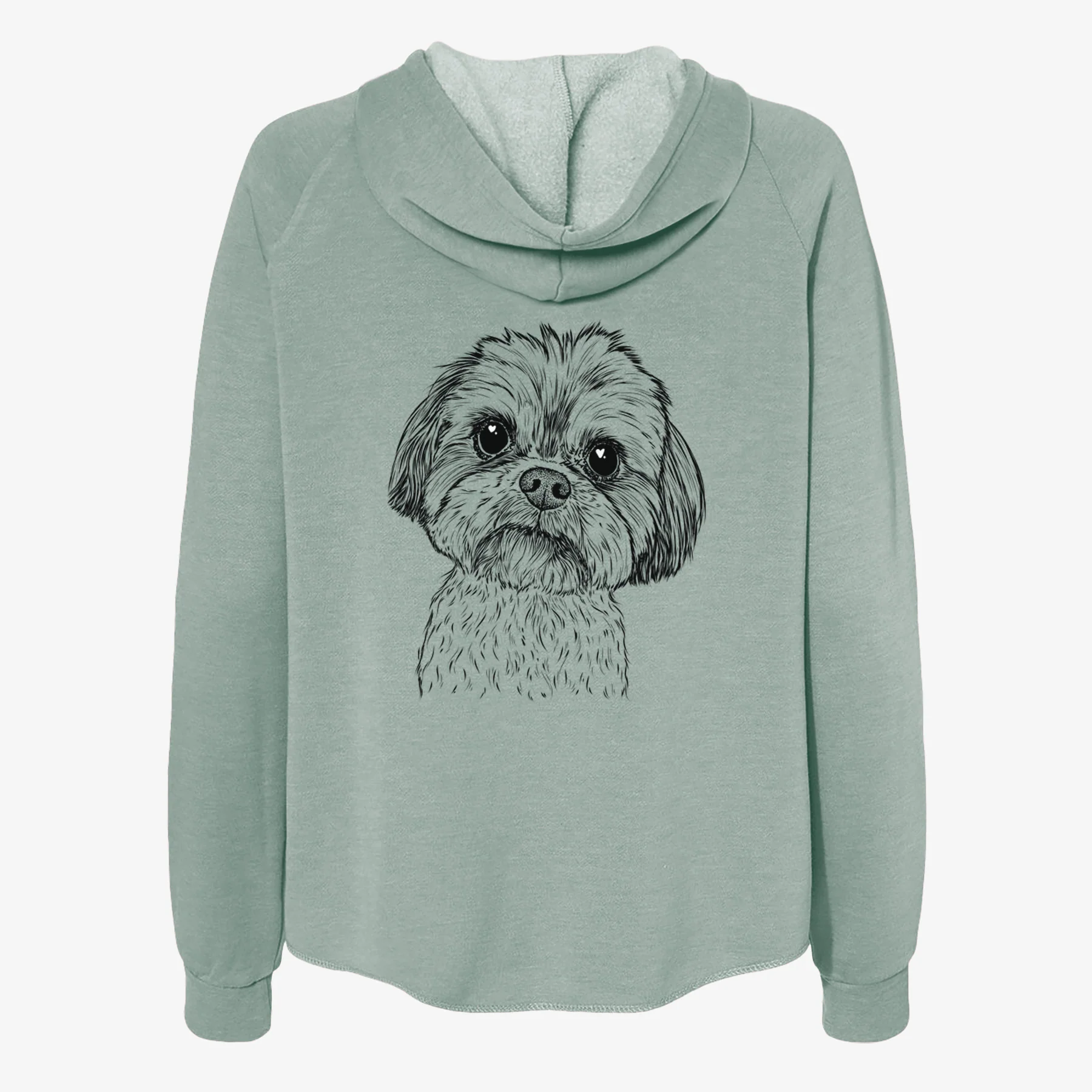Lucy the Shorkie - Women's Cali Wave Zip-Up Sweatshirt - Image 4