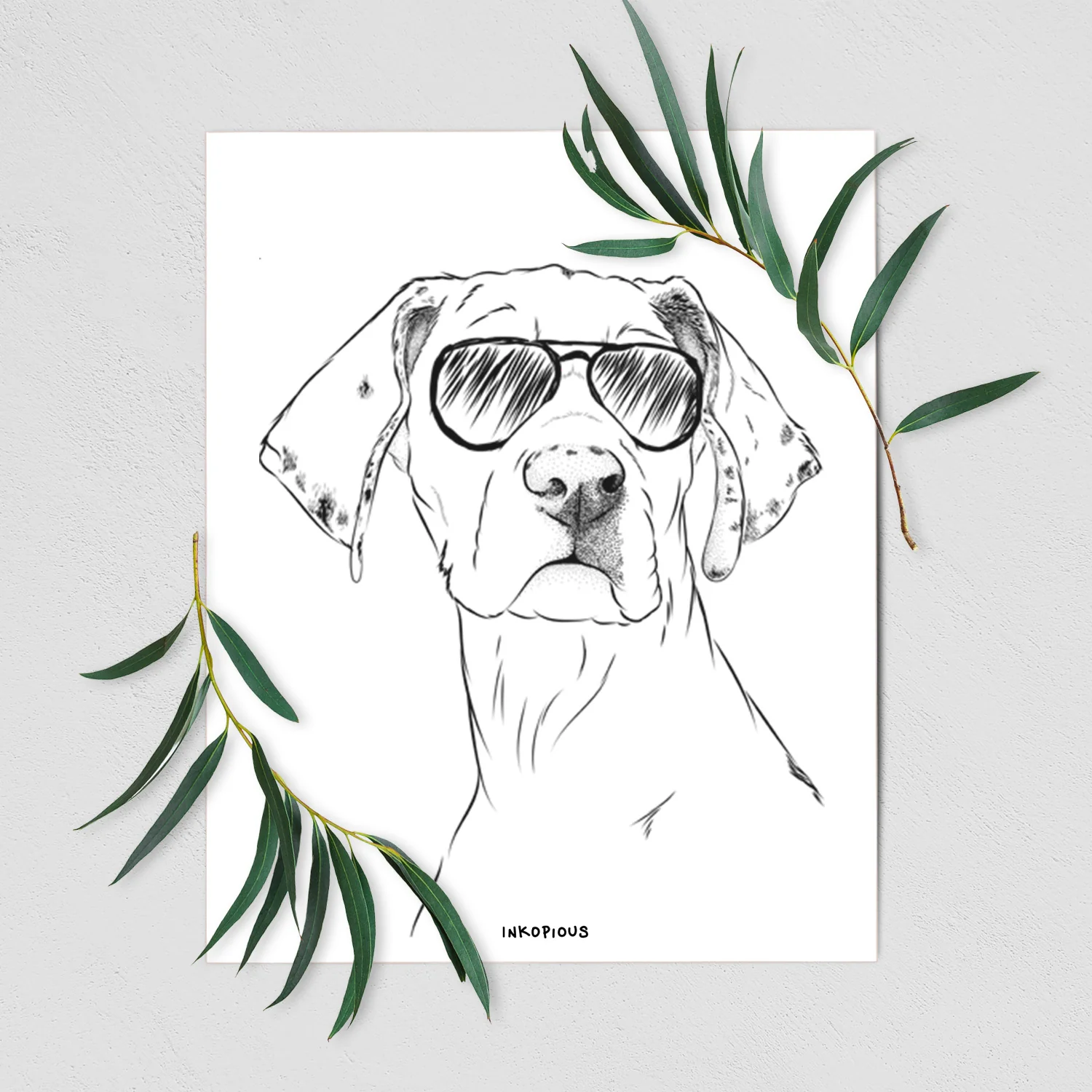 Lumen the Special Needs Great Dane Art Print - Image 3