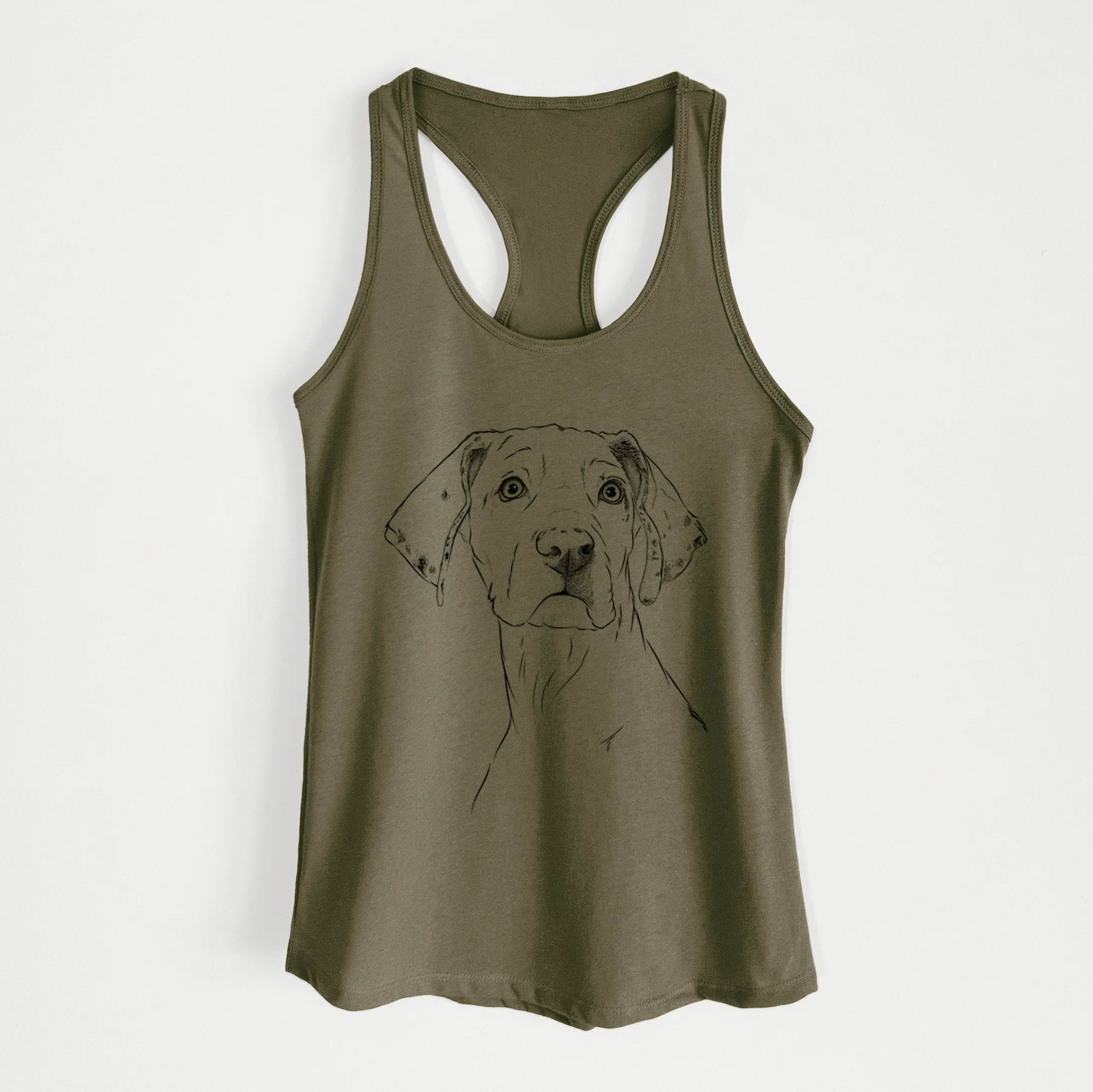 Lumen the Special Needs Great Dane - Women's Racerback Tanktop - Image 6